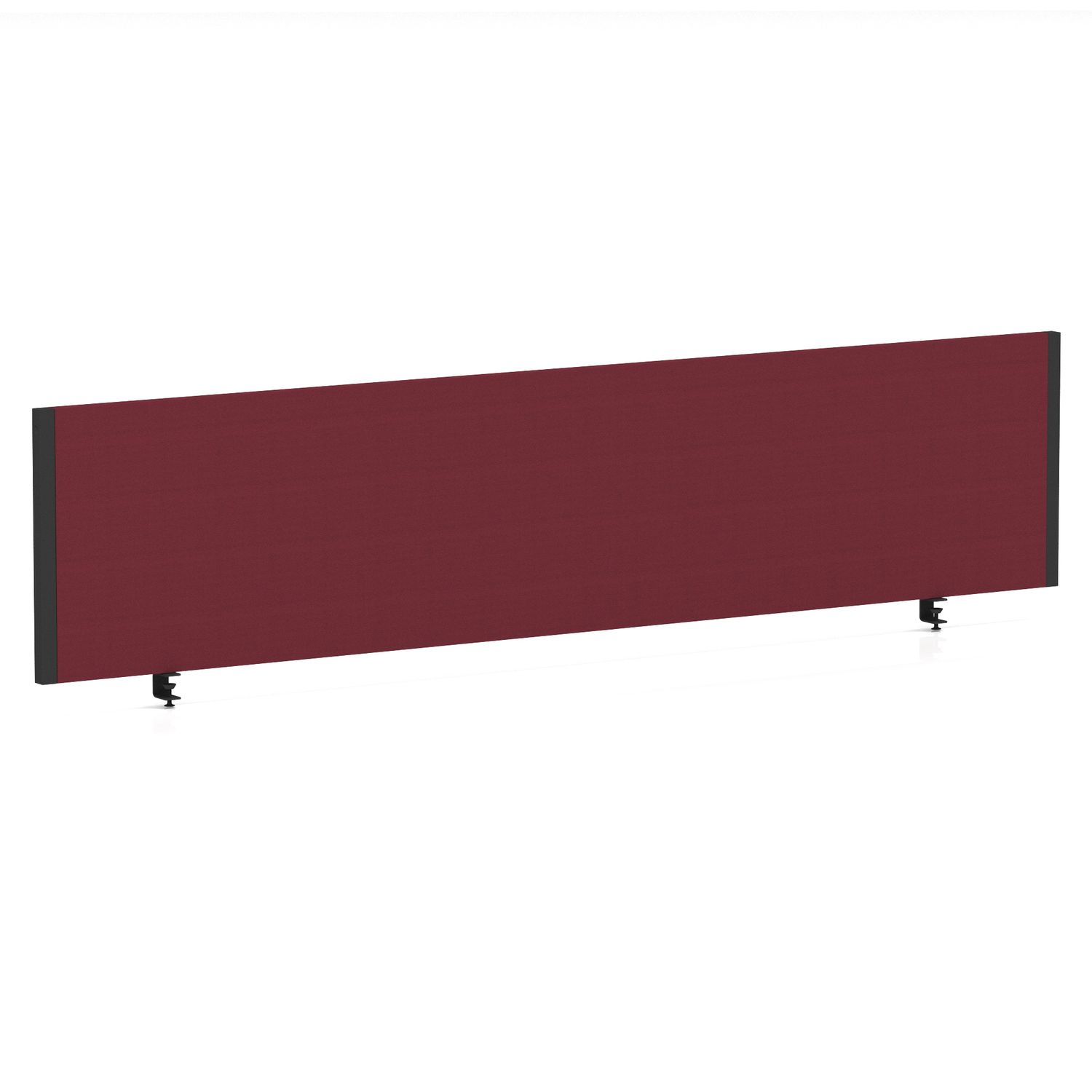 Impulse Plus Bench Screen 1800 Black Frame Bespoke Ginseng Chilli Fabric