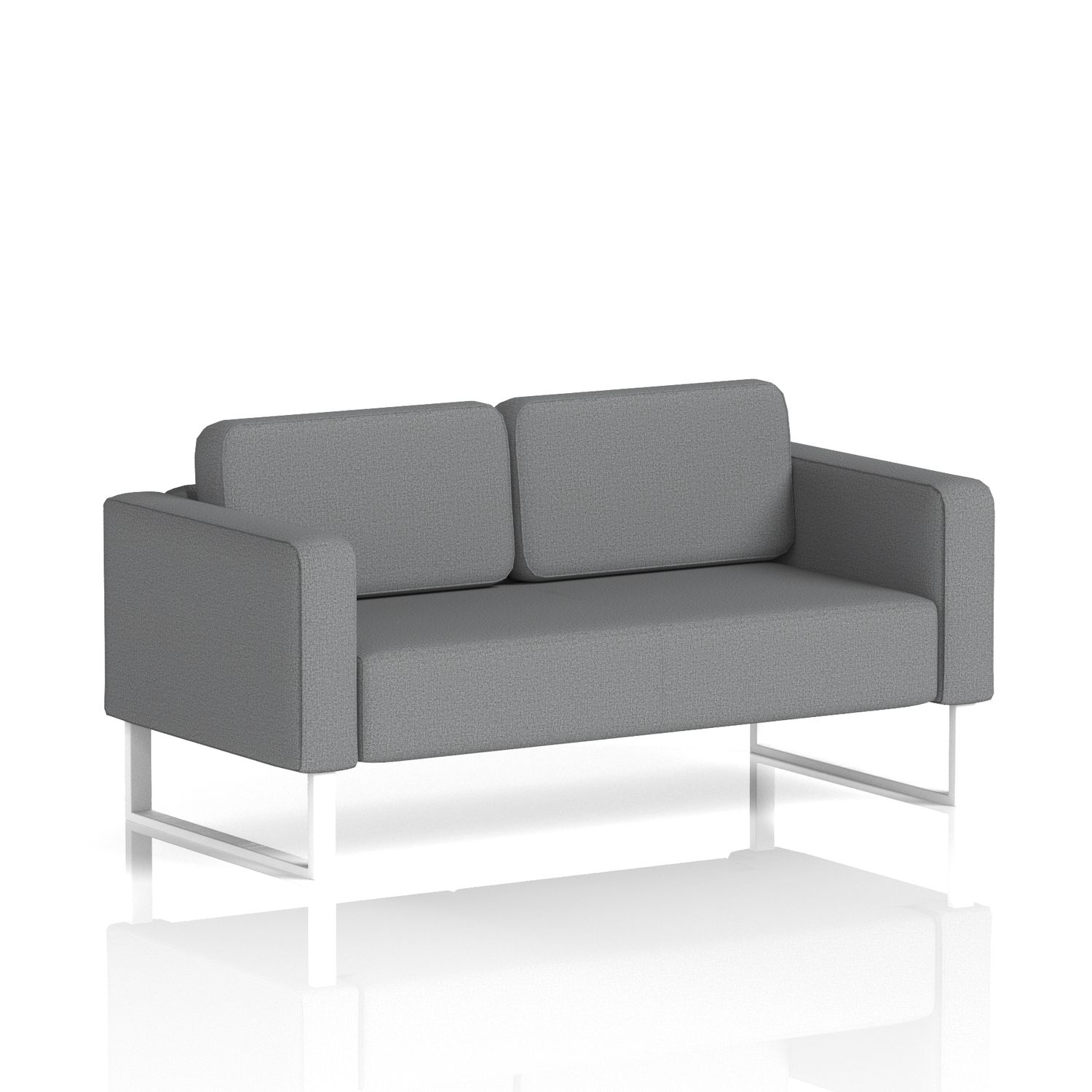 Brixworth Sofa 2 Seater with White Legs In Synergy Fabric - Partner