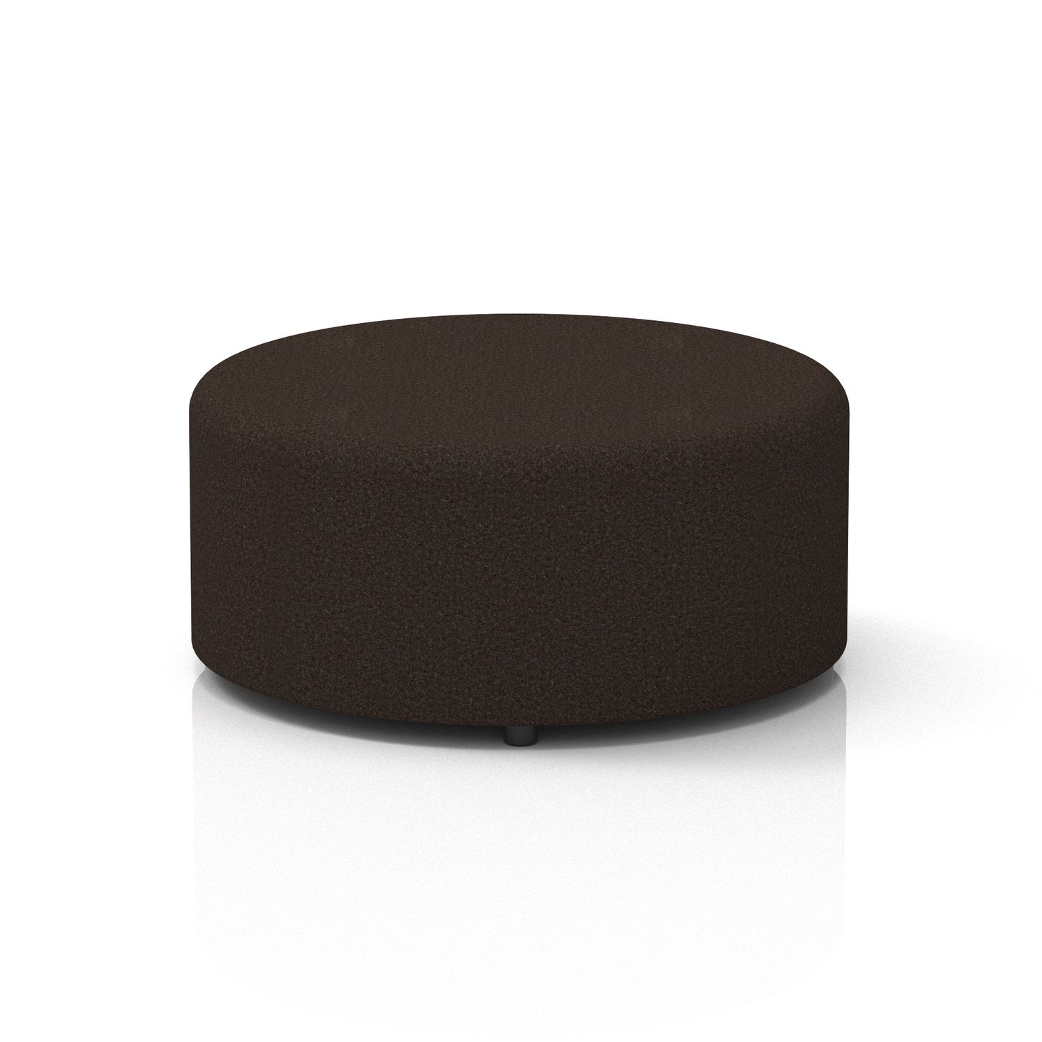 Harlestone Large Round Stool In Synergy Fabric - Wed Body and Top