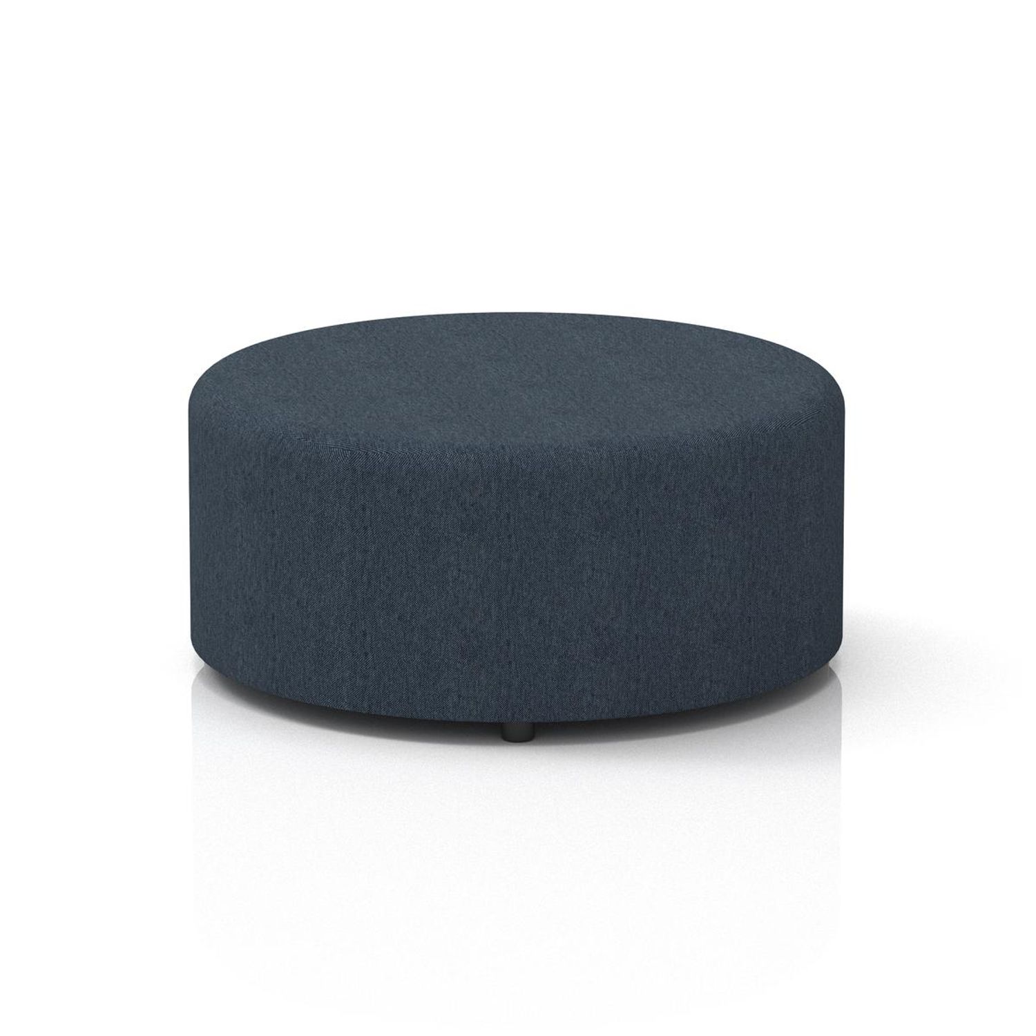 Harlestone Large Round Stool In Rivet Fabric - Crucible Body and Top