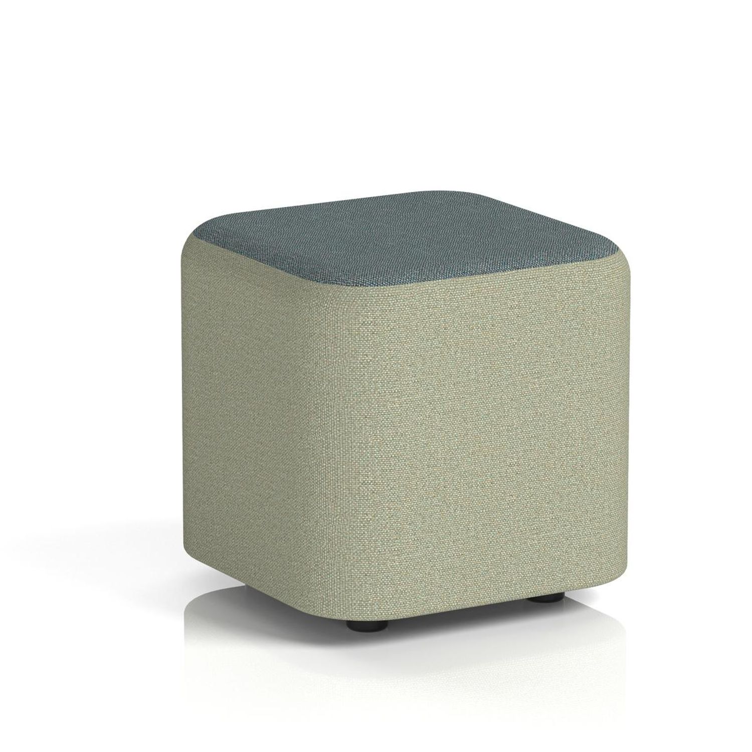 Harlestone Small Square Stool In Main Line Flax Fabric - Newbury Body Westminste