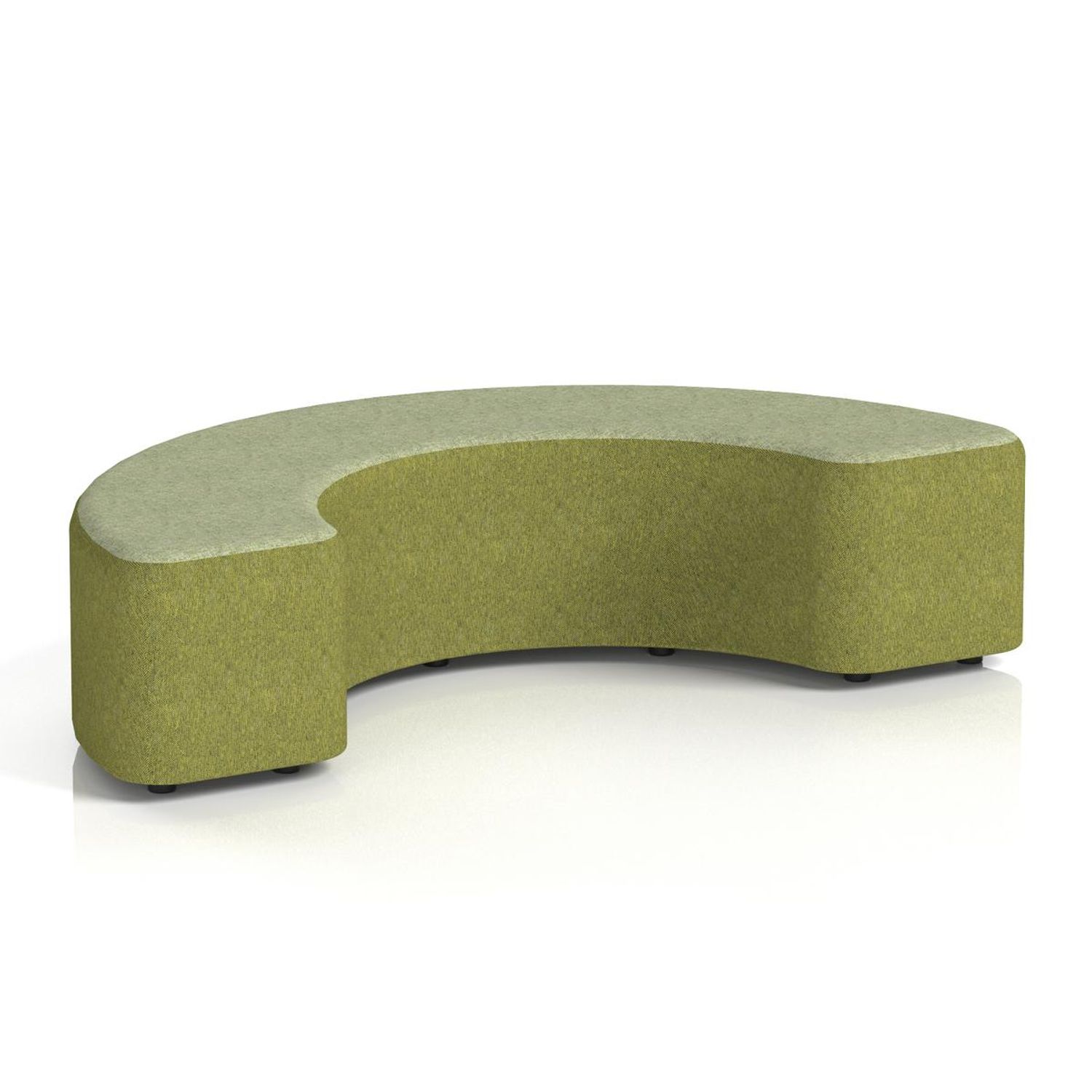 Harlestone 180 Degree Stool In Rivet Fabric - Olive Body Burnish Top