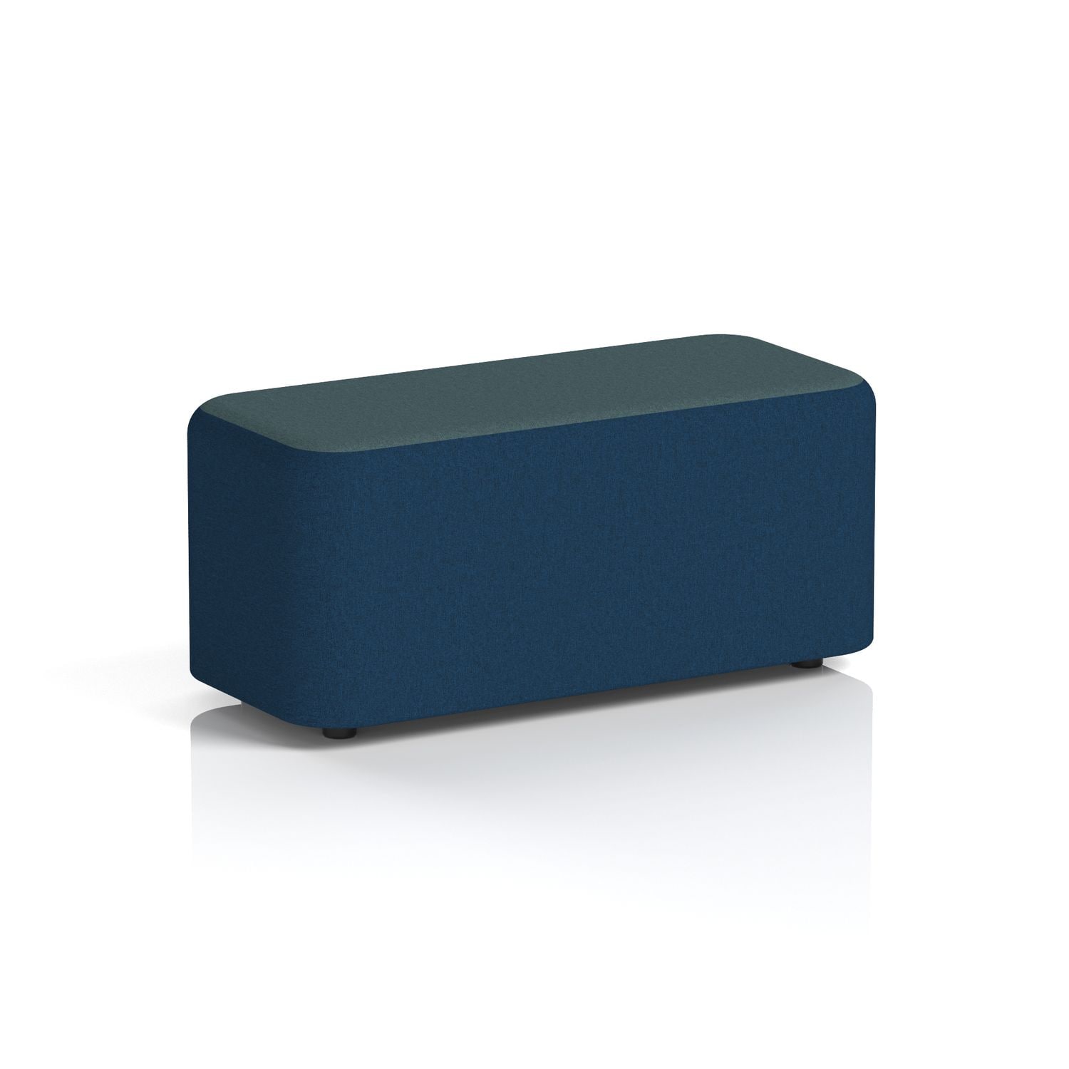 Harlestone Small Rectangular Stool In X2 Fabric - Calculus Body Polygon Top