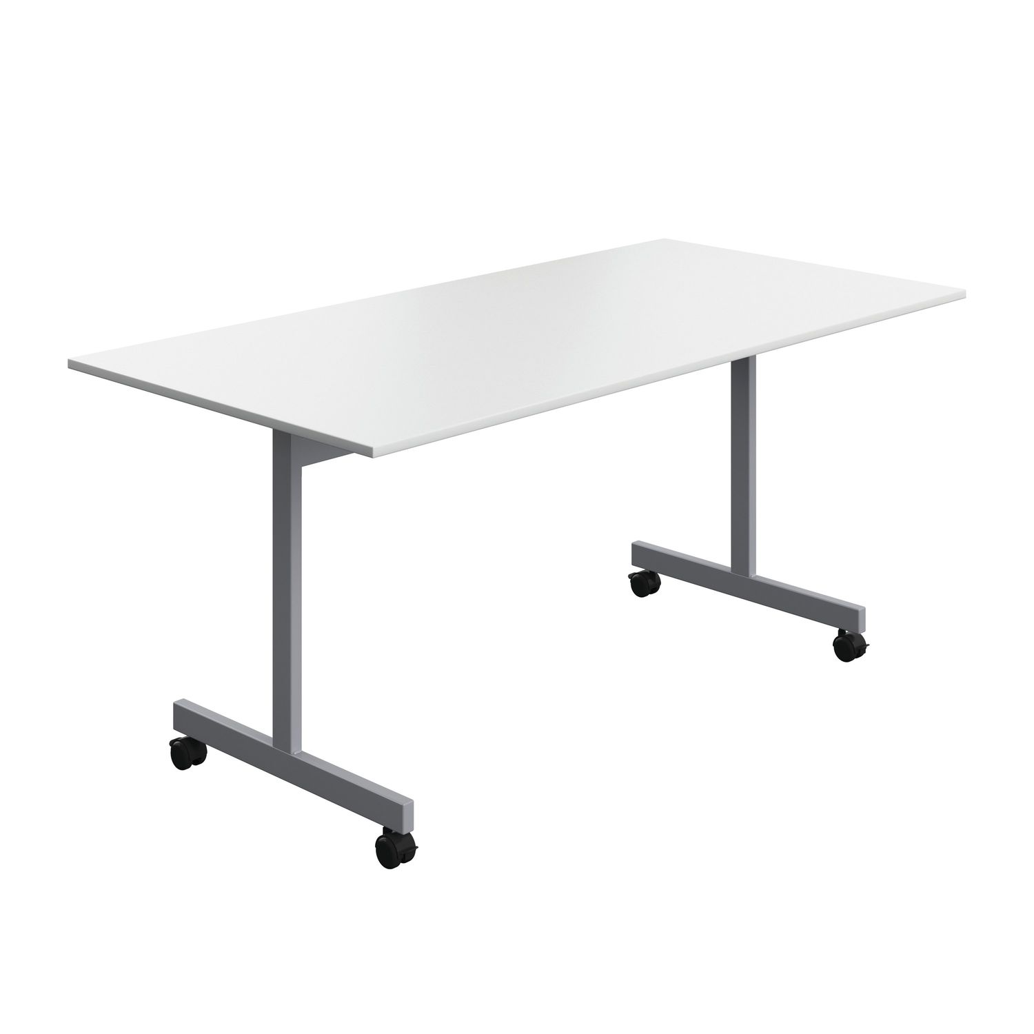 Serrion Tilting Rectangular Table 1600x800x730mm White/Silver - KF800292