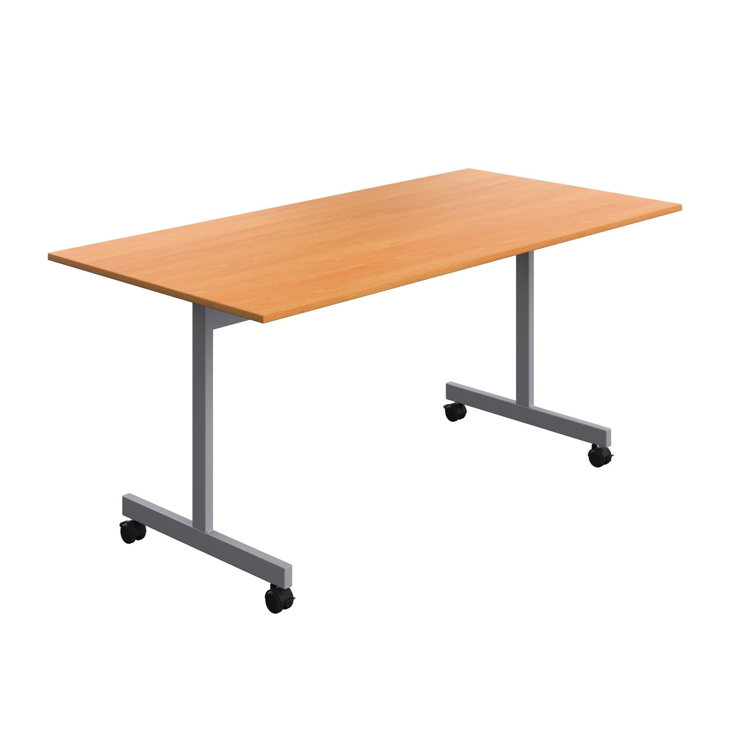 Serrion Tilting Rectangular Table 1600x800x730mm Beech/Silver - KF800245