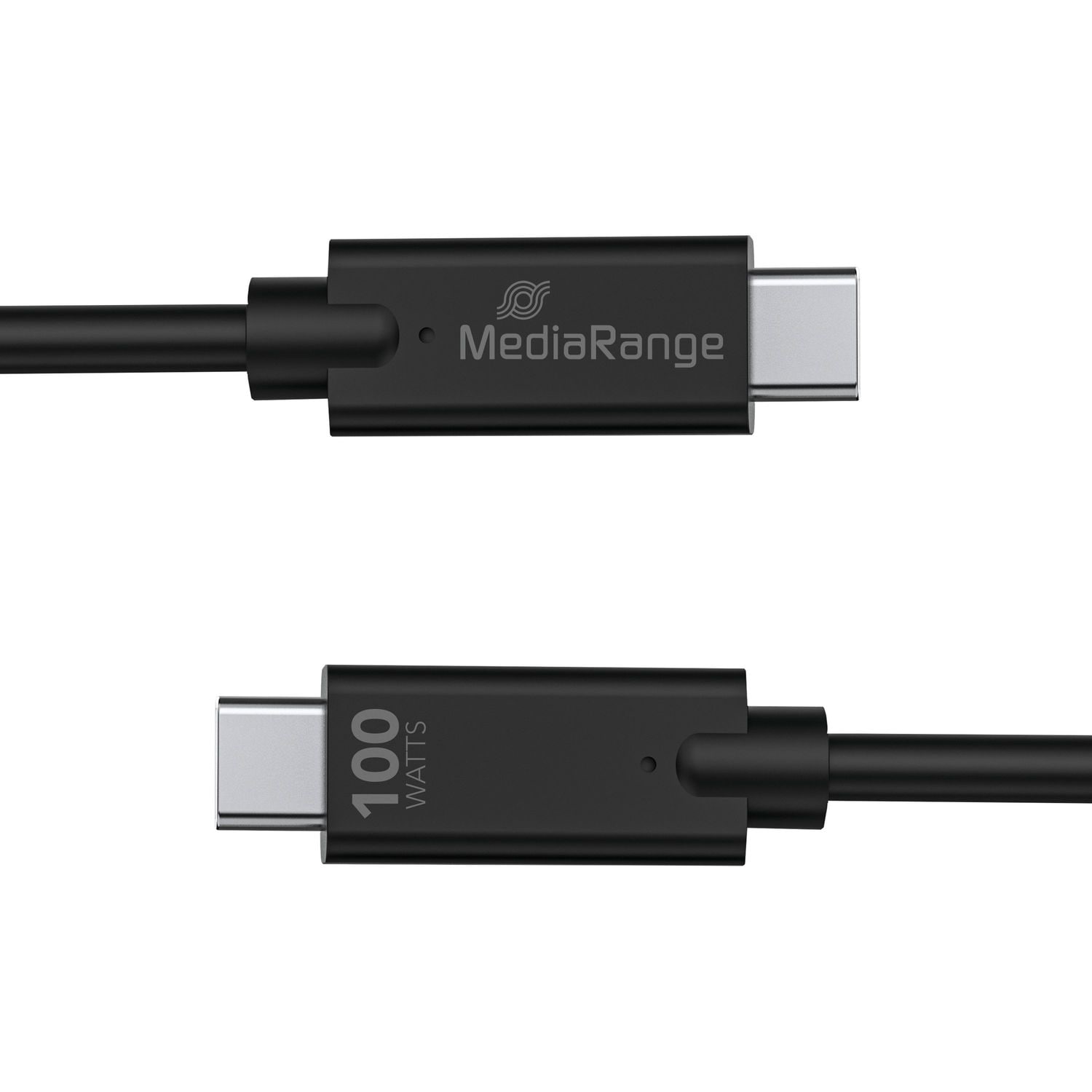 MediaRange USB Type C Cable Charge and Sync USB 3.1 10Gbit 100W Max 1.2m Black -