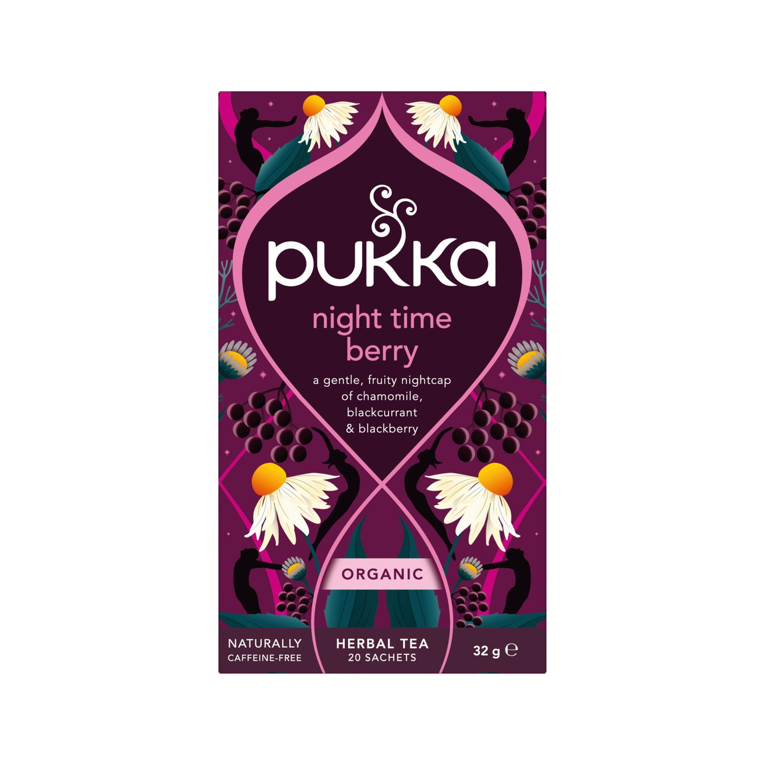 Pukka Organic Night Time Berry Herbal Tea Bags Pack of 20 - 801714