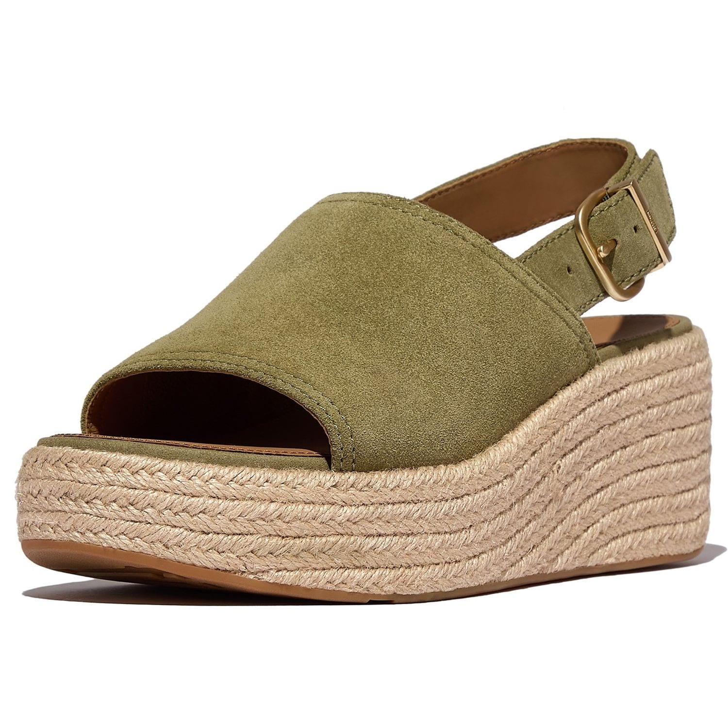 Fitflop Platfforms Wedge Camo-Green Size 7 Female