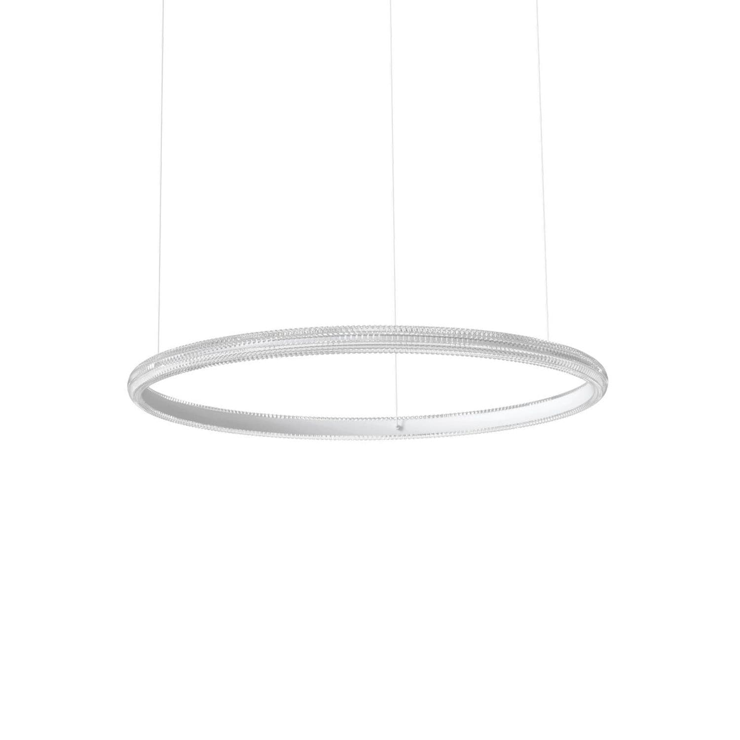 Ideal Lux Lighting Miracle 80cm LED Integrated LED Pendant Ceiling Light - White