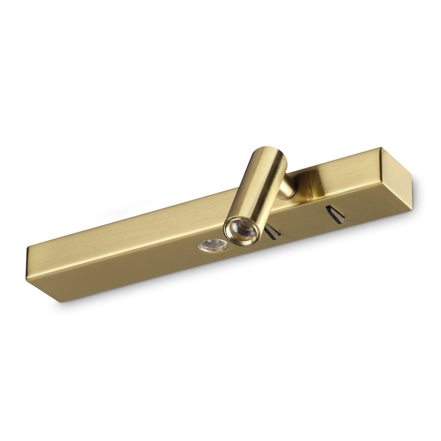 Ideal Lux Lighting Bonne Nuit Right LED Reading Wall Light Brass 3000K
