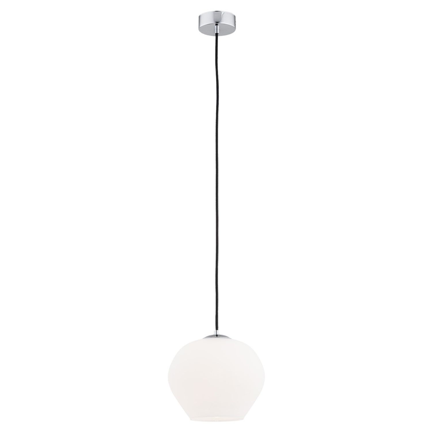 Argon Lighting Kalimera 20cm Globe Pendant Ceiling Light - Opal Matt Chrome
