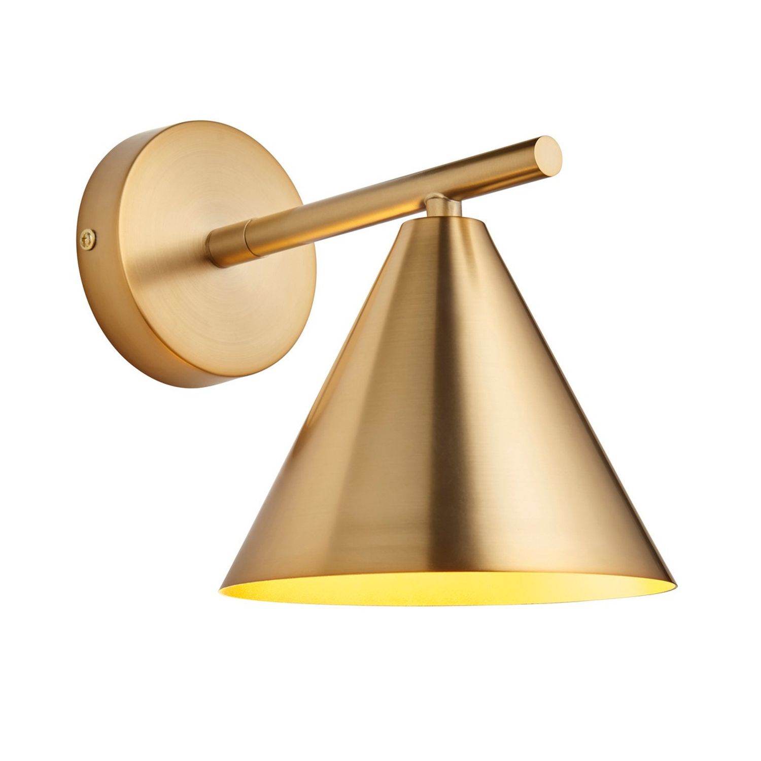 Endon Cape Dome Wall Lamp Warm Antique Brass Plate 1x E14