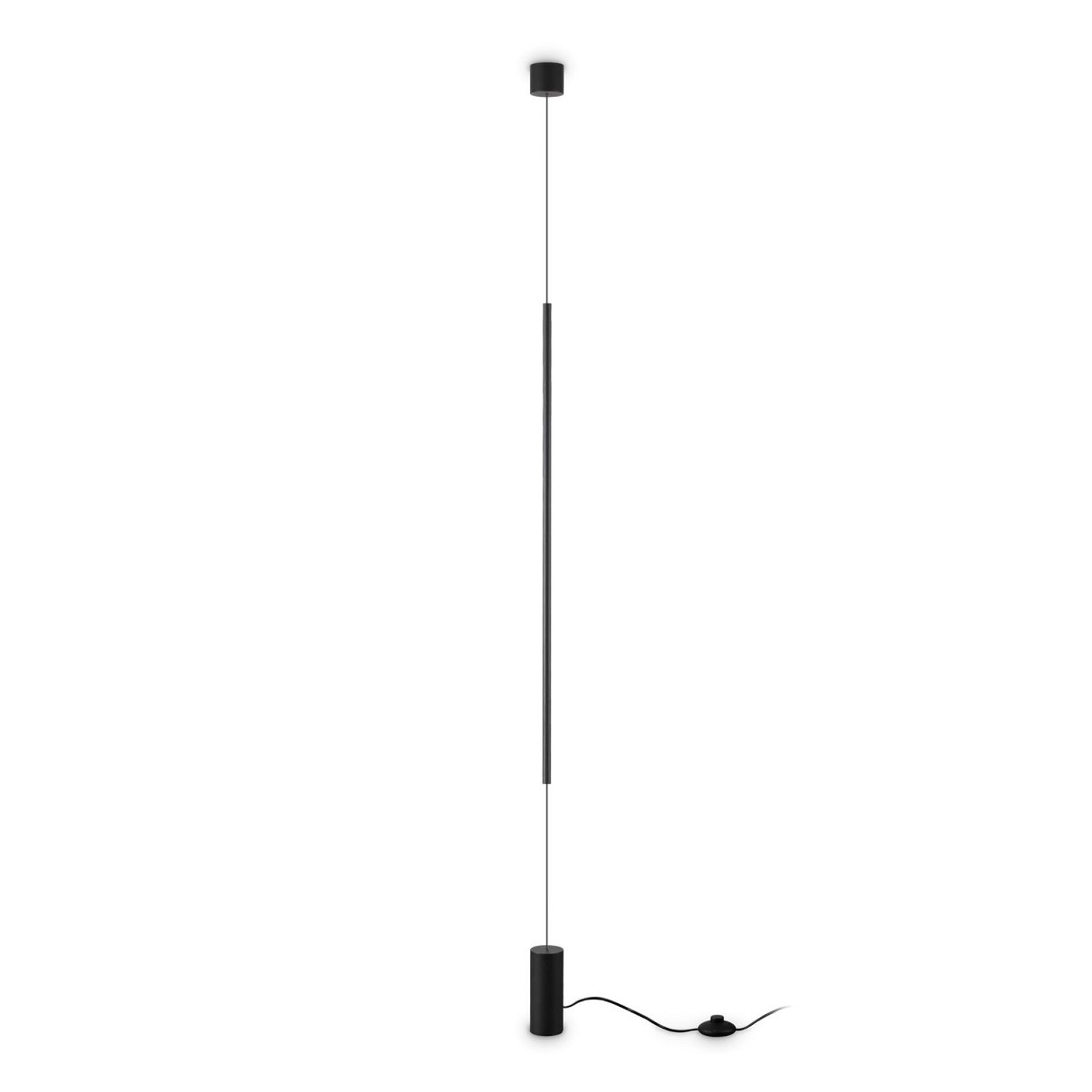 Ideal Lux Lighting Filo Integrated LED Wall Lamp Black 2700K