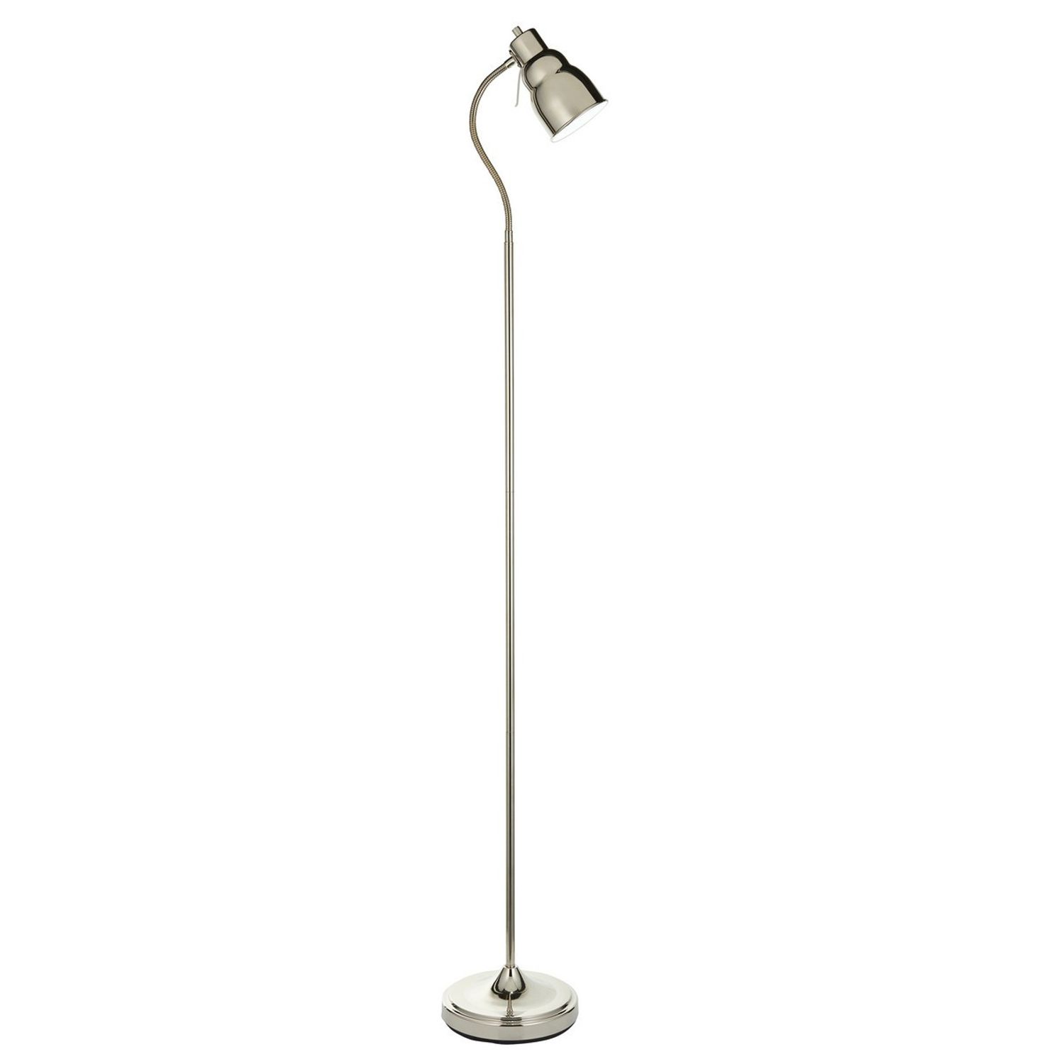 Endon Classic Flexi Task Floor Lamp Bright Nickel Plate 1x GU10