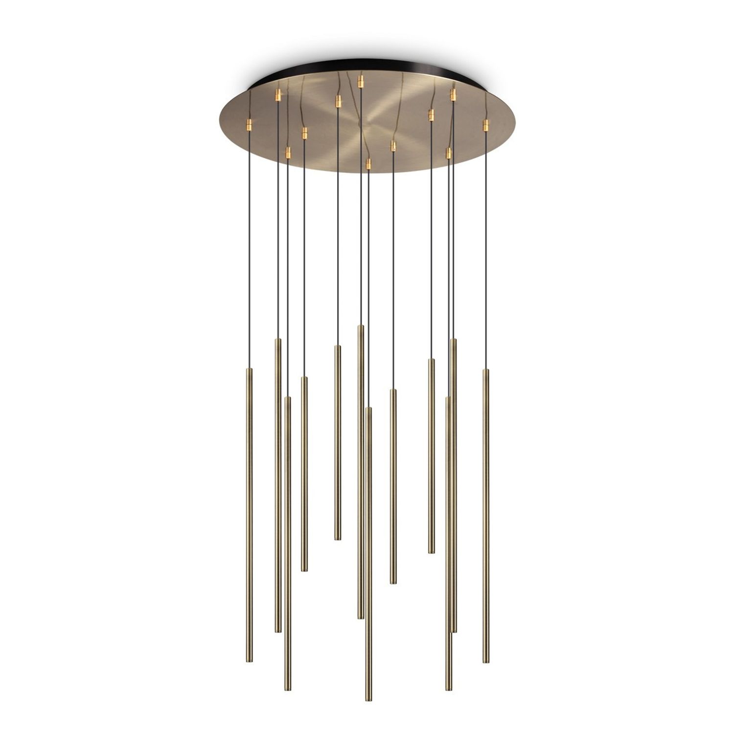 Ideal Lux Lighting Filo LED 12 Light Cluster Pendant Ceiling Light - Brass 2700K