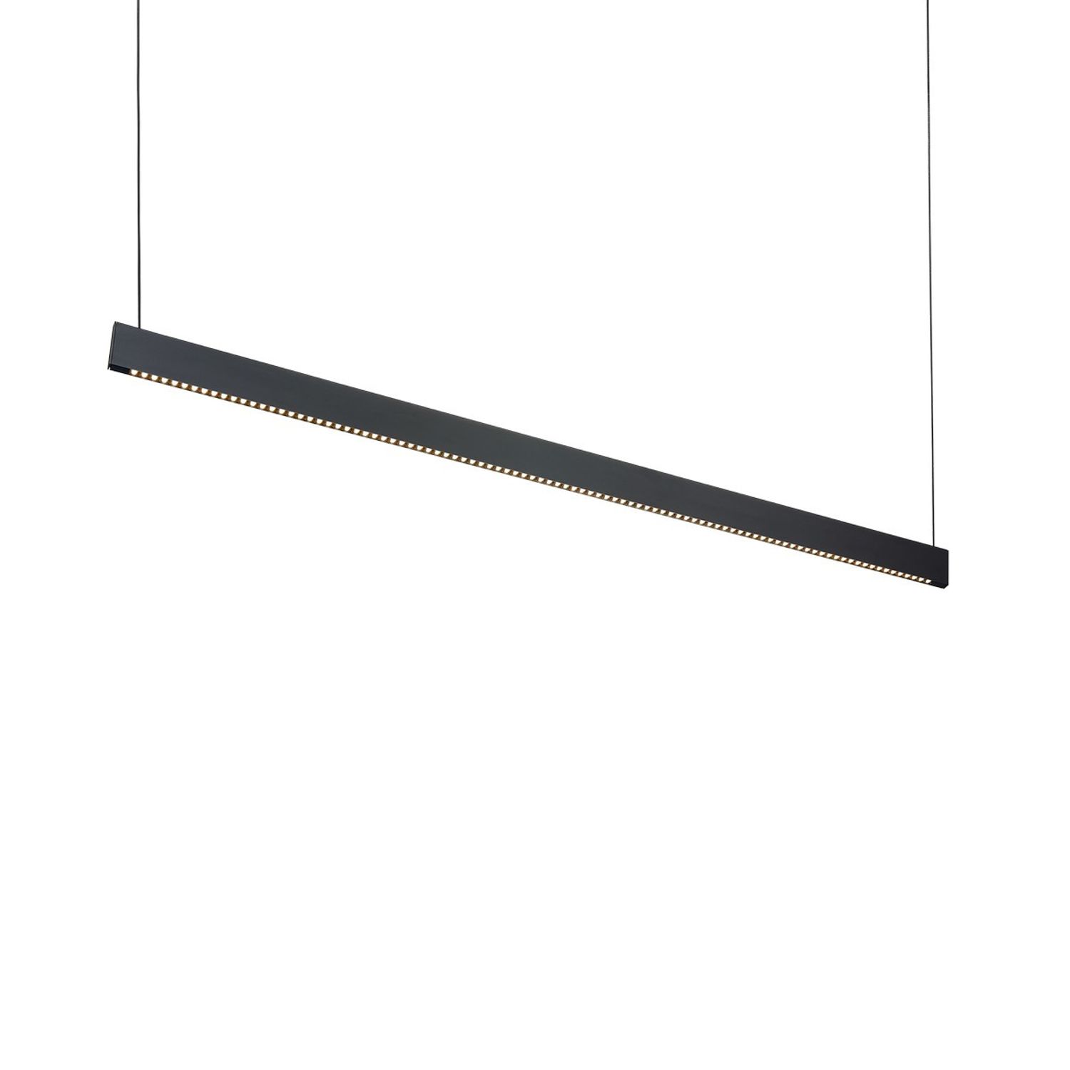 Ideal Lux Lighting Steel Wide LED Bar Pendant Ceiling Light - Black 3000K
