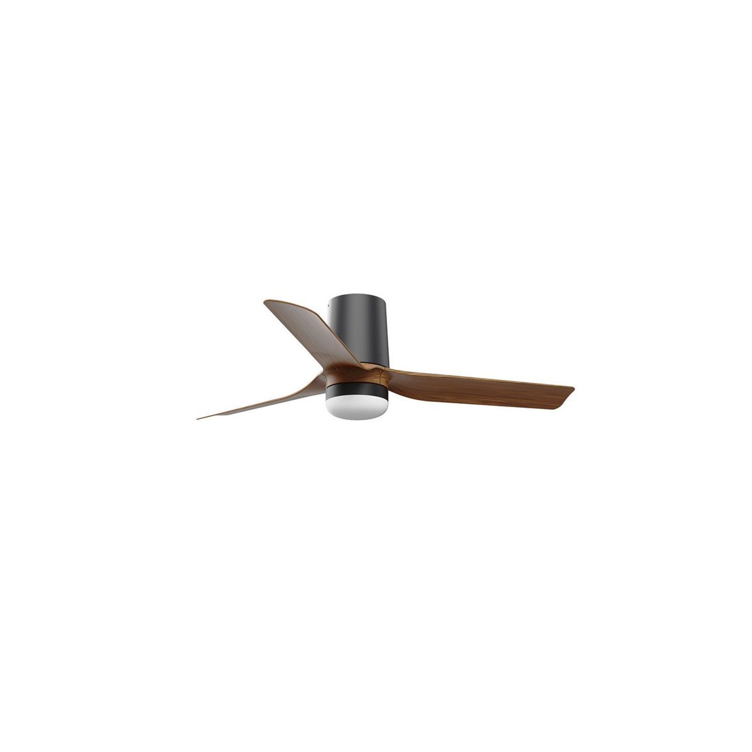 Faro Lighting Mini Punt Tub Small LED Black Dark Wood dc Ceiling Fan 6 Speed