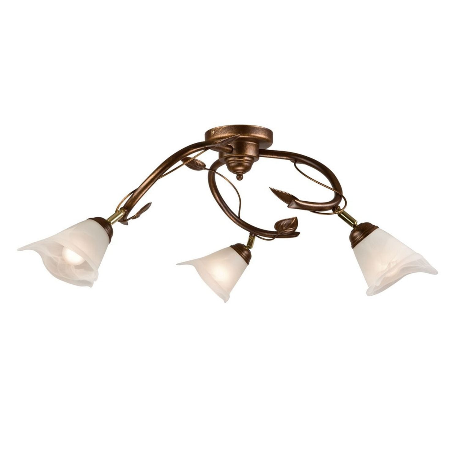 Lamkur Lighting Bluszcz Multi Arm Semi Flush Ceiling - Light with Glass Shades B