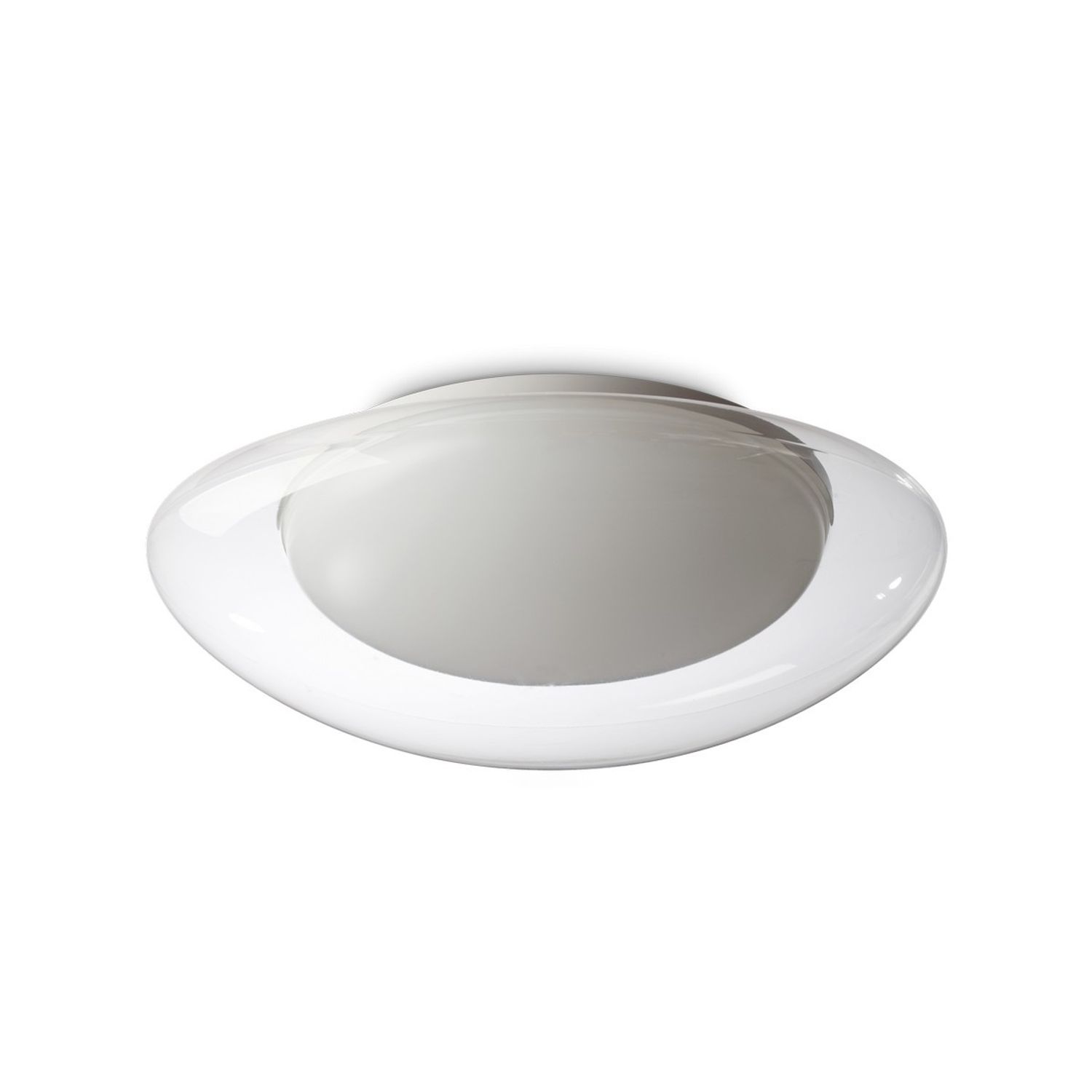 Ideal Lux Lighting Squish 64cm LED Flush Ceiling Light Transparent 3000K
