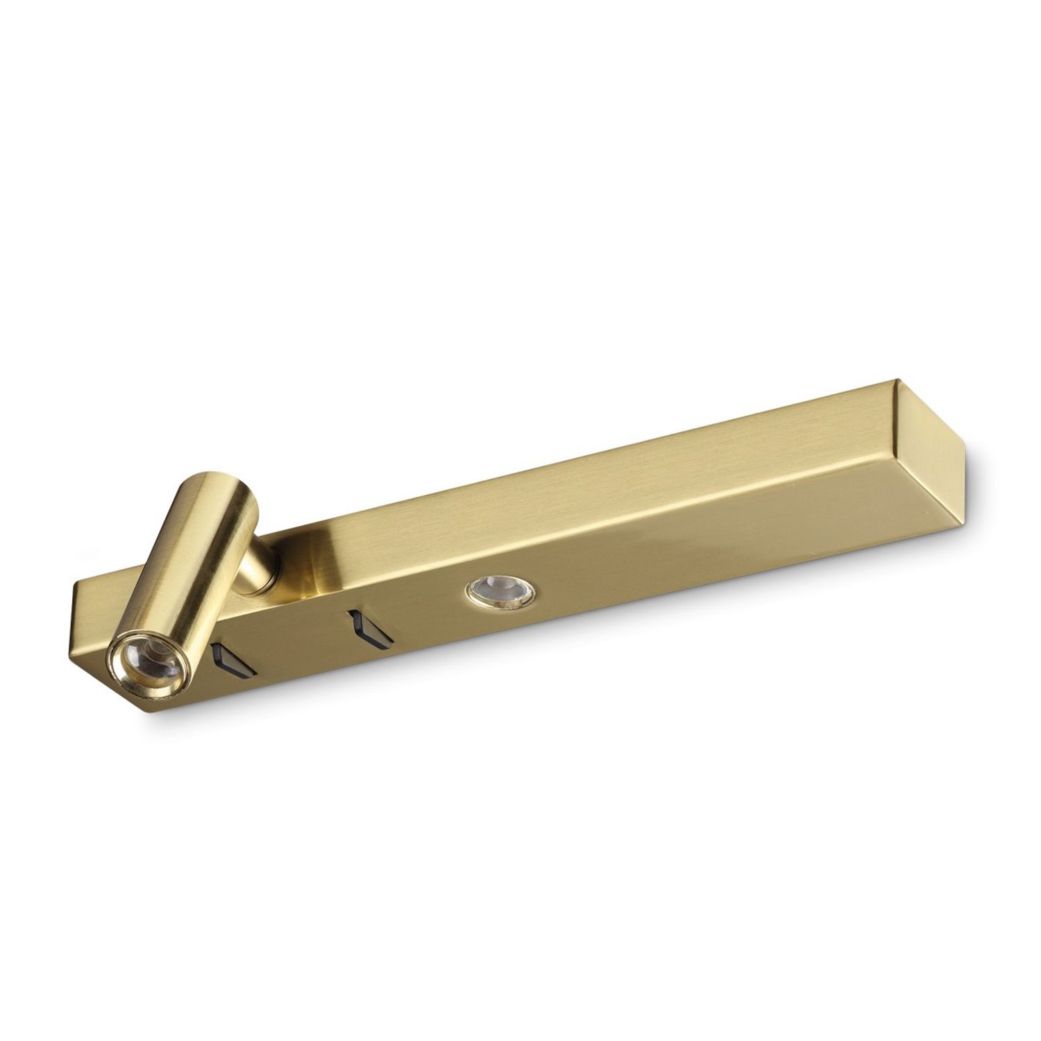 Ideal Lux Lighting Bonne Nuit Left LED Reading Wall Light Brass 3000K