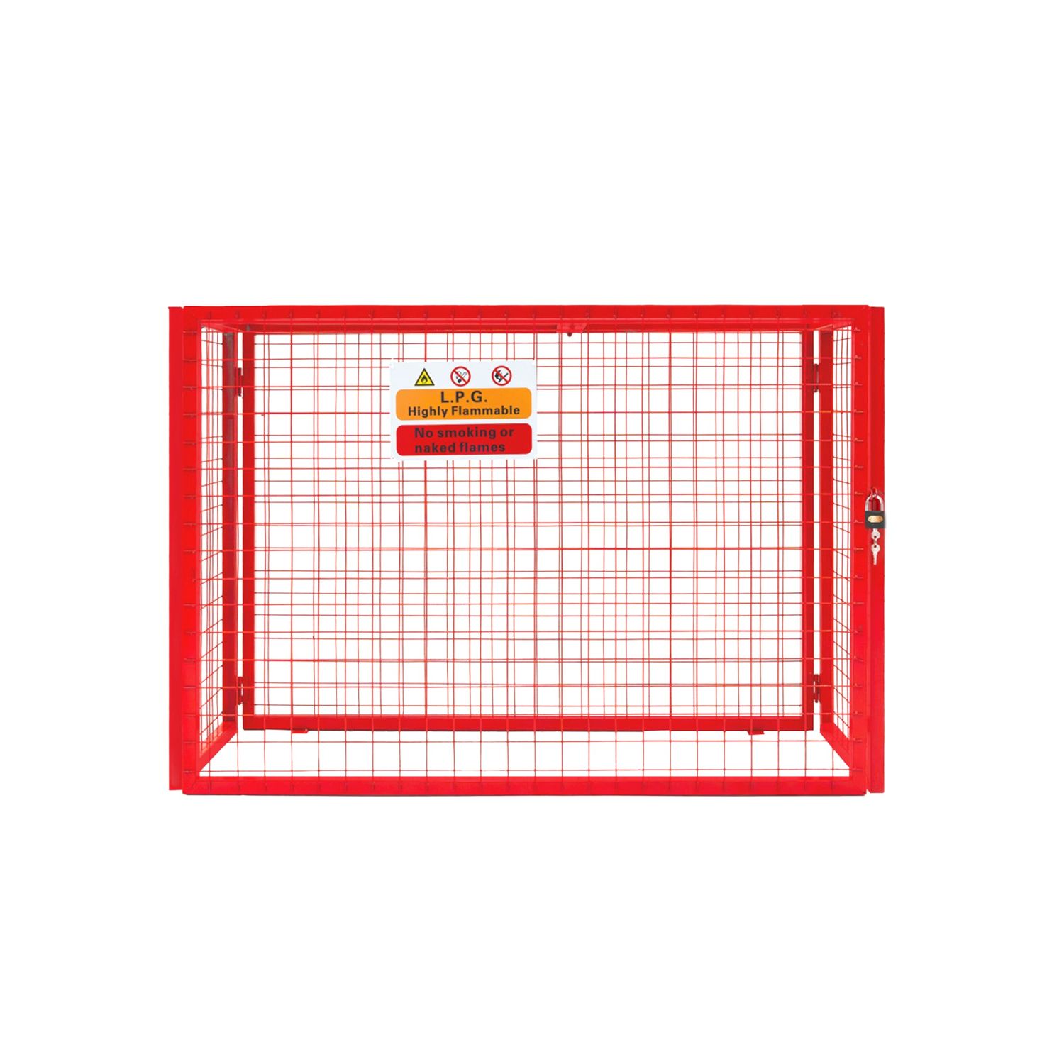 MonsterShop Red Gas Bottle Collapsible Mesh Cage - 100cm x 140cm x 50cm