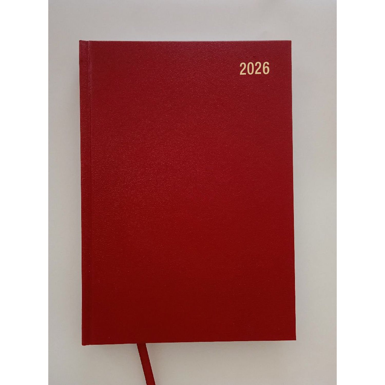 Valuex Desk Diary A4 Day to Page Appointment 2026 - Burgundy