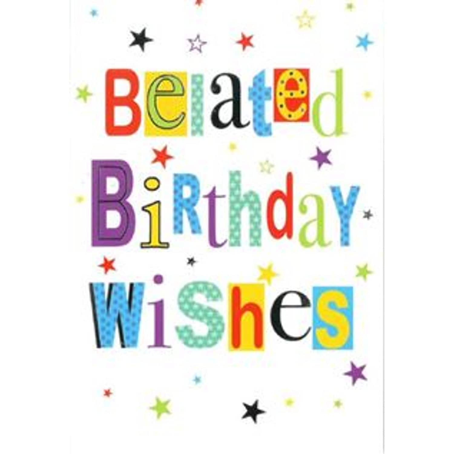 Simon Elvin Belated Greeting Cards MC10012 (Pack of 1)- you get 6