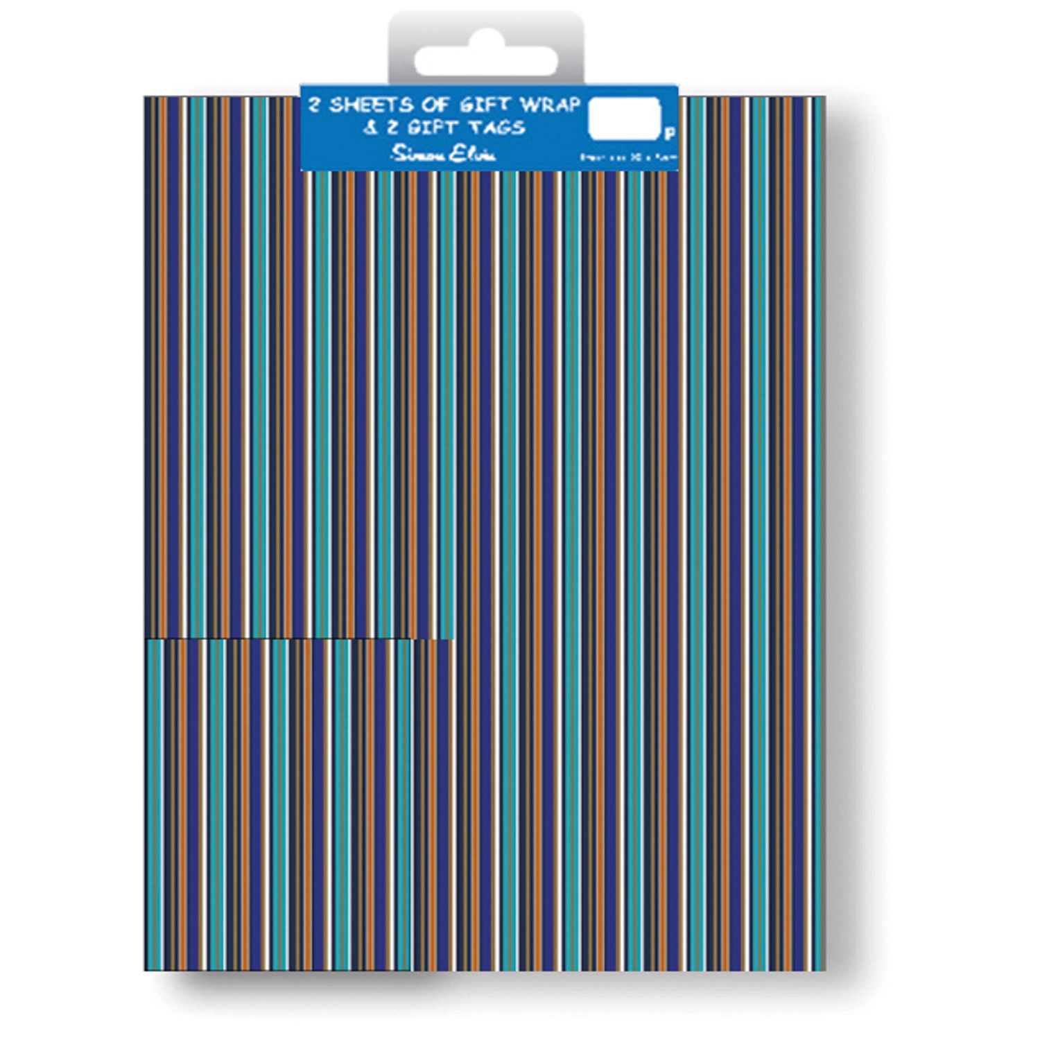 Simon Elvin Male Designer Packed Gift Wrap 2x Tags 2X Sheets (Pack of- you get 6