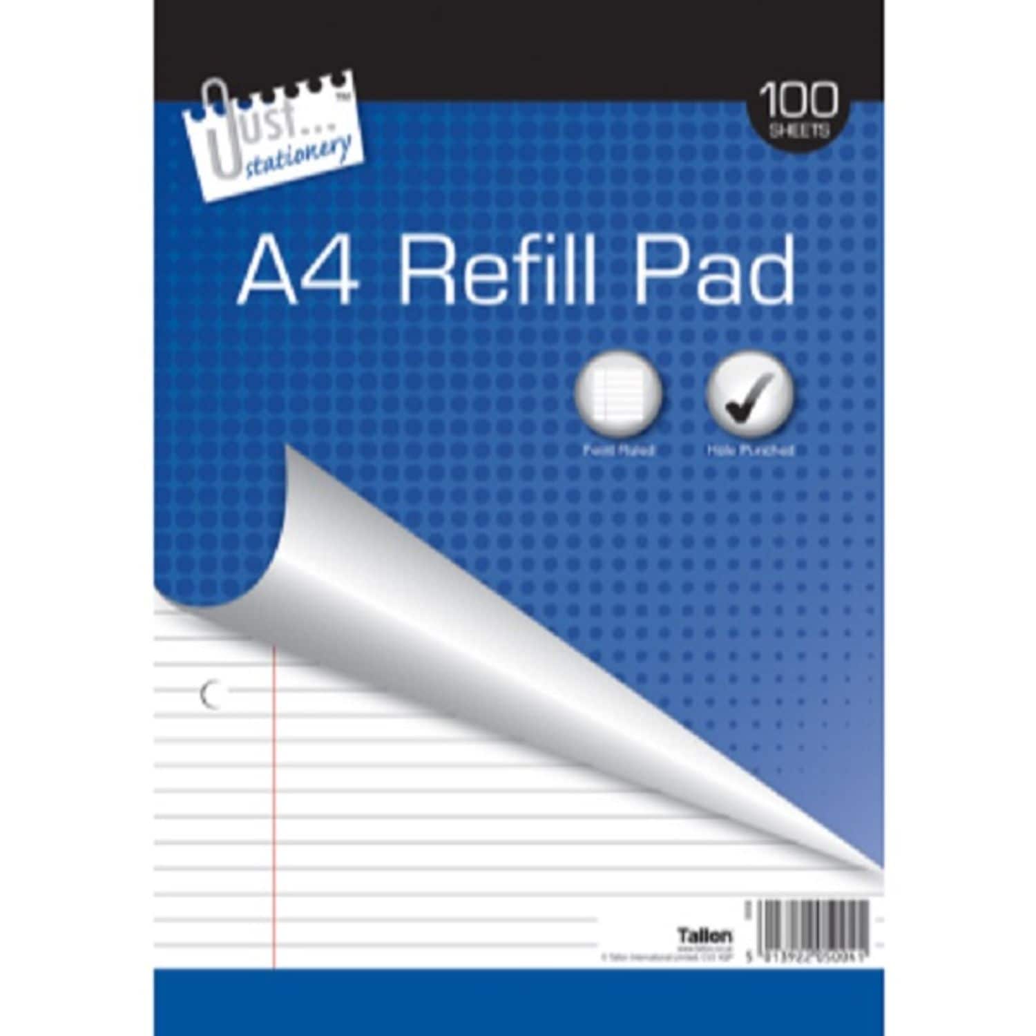 Just Stationery A4 Pads Lined 100 Page (Pack of 1)- you get 6