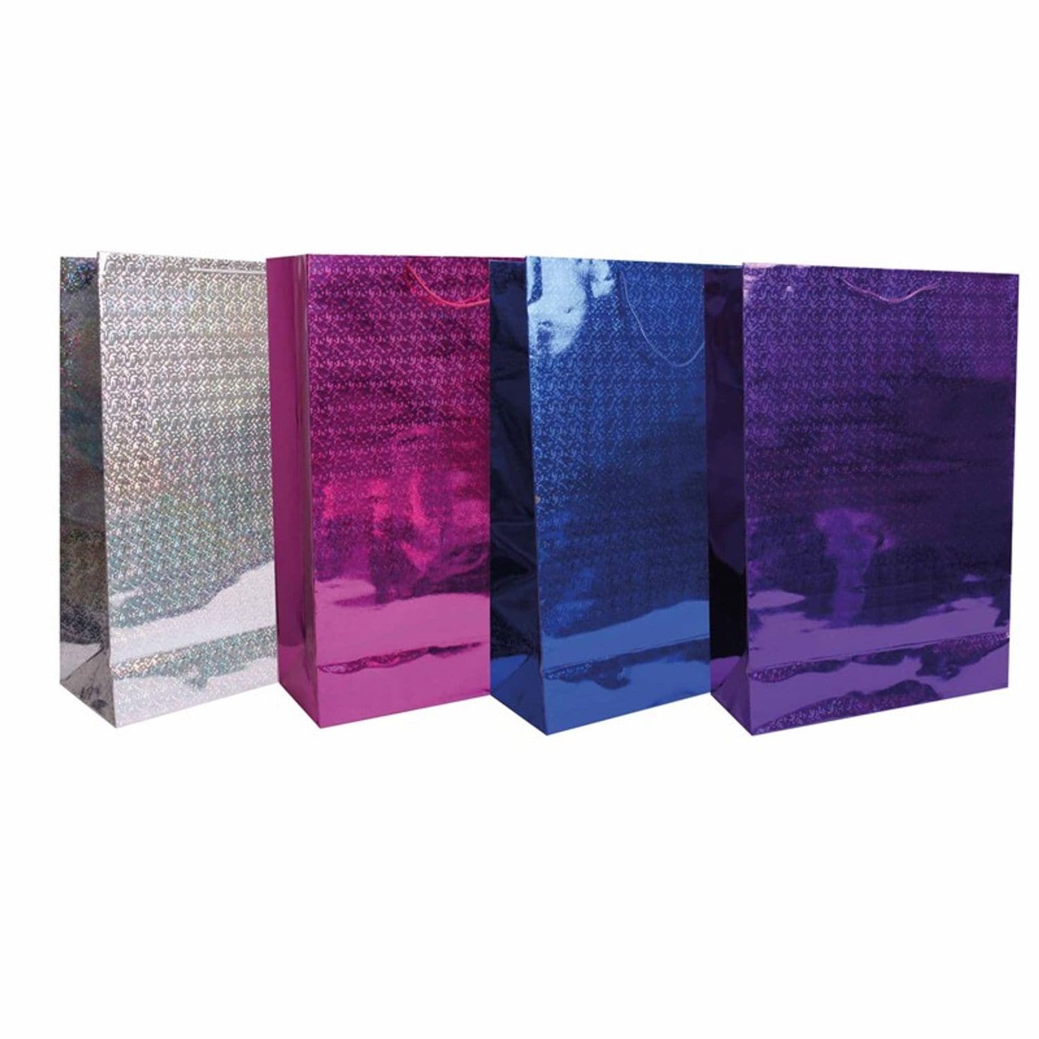 Just to Say Holographic Bag Ex Large - Purple & Blue (Pack of 1)- you get 12