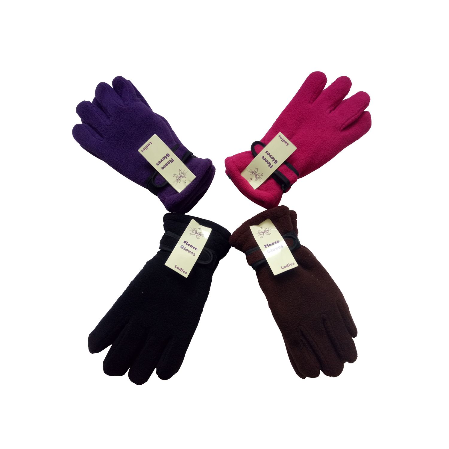 Ladies Fleece Gloves 1 Pair- you get 12