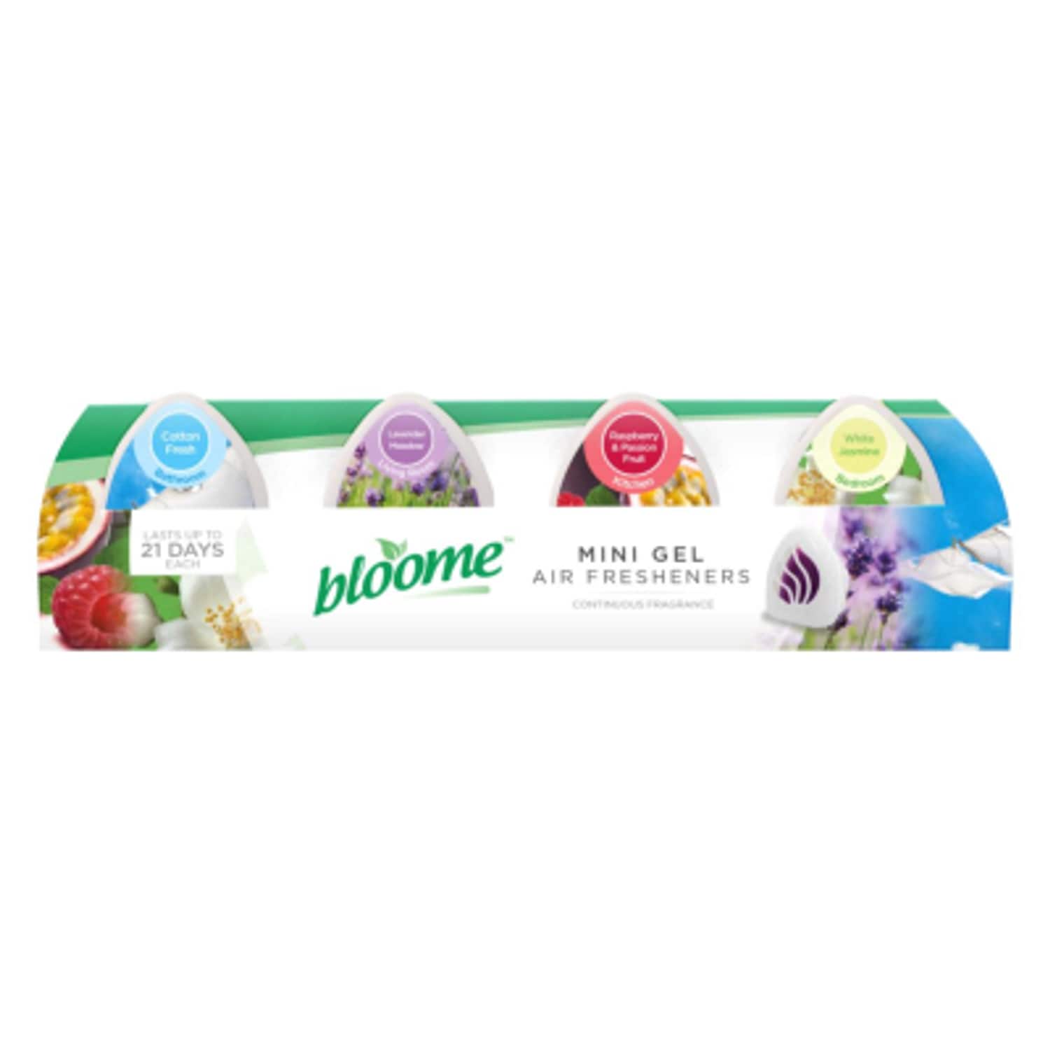 Bloome Mini Gel Air Freshener (Pack of 4)- you get 6