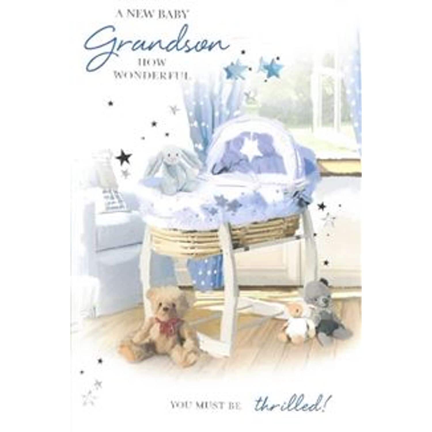 Simon Elvin Congrats Grandparents Boy Cards BC109 (Pack of 1)- you get 6