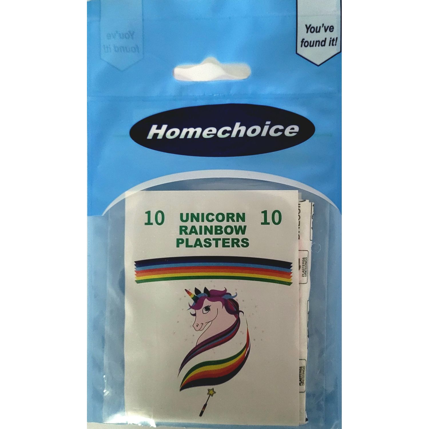 Homechoice Unicorn Rainbow Plasters (Pack of 10)- you get 6
