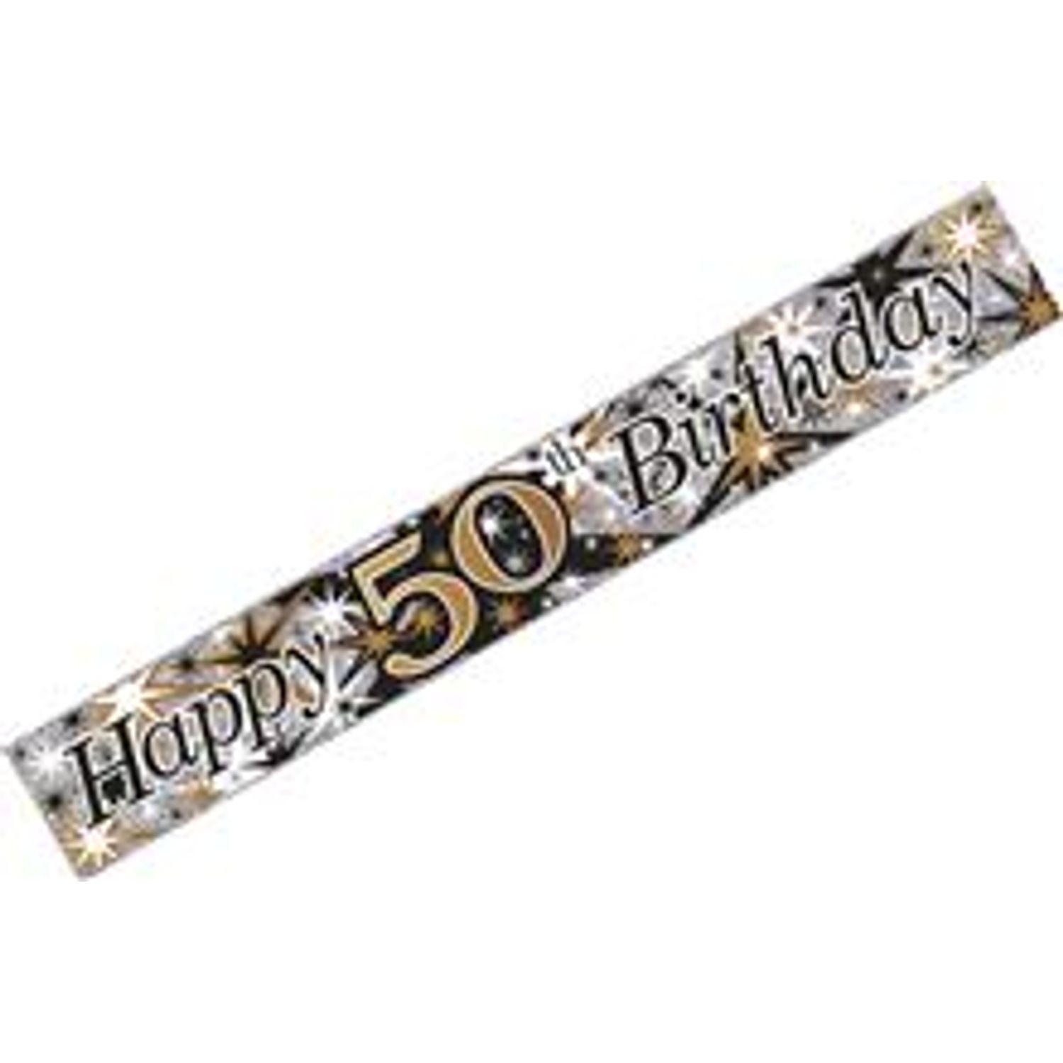 Simon Elvin 50th Male Banner 2.5m (Pack of 1)- you get 6