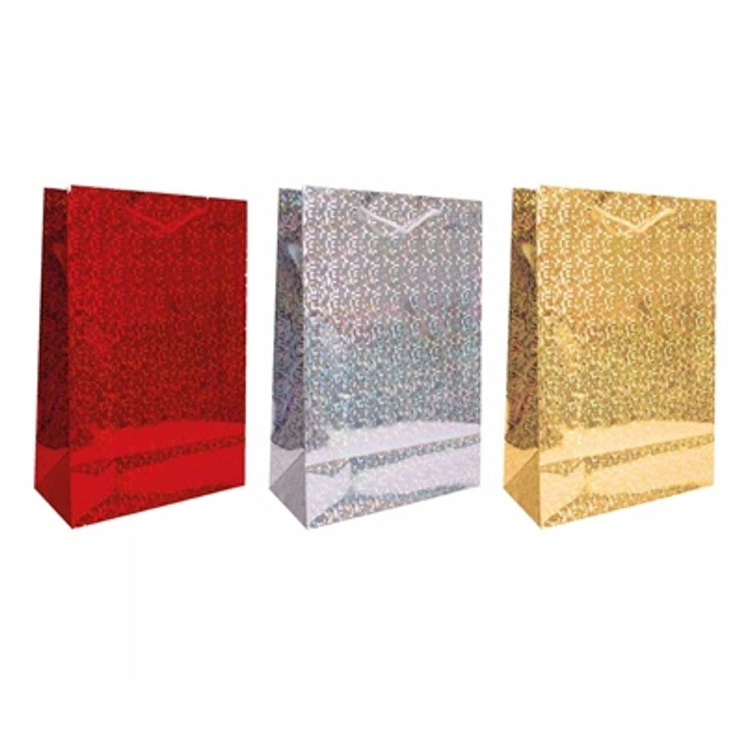 Just to Say Holographic Bag Large - Gold & Silver (Pack of 1)- you get 12