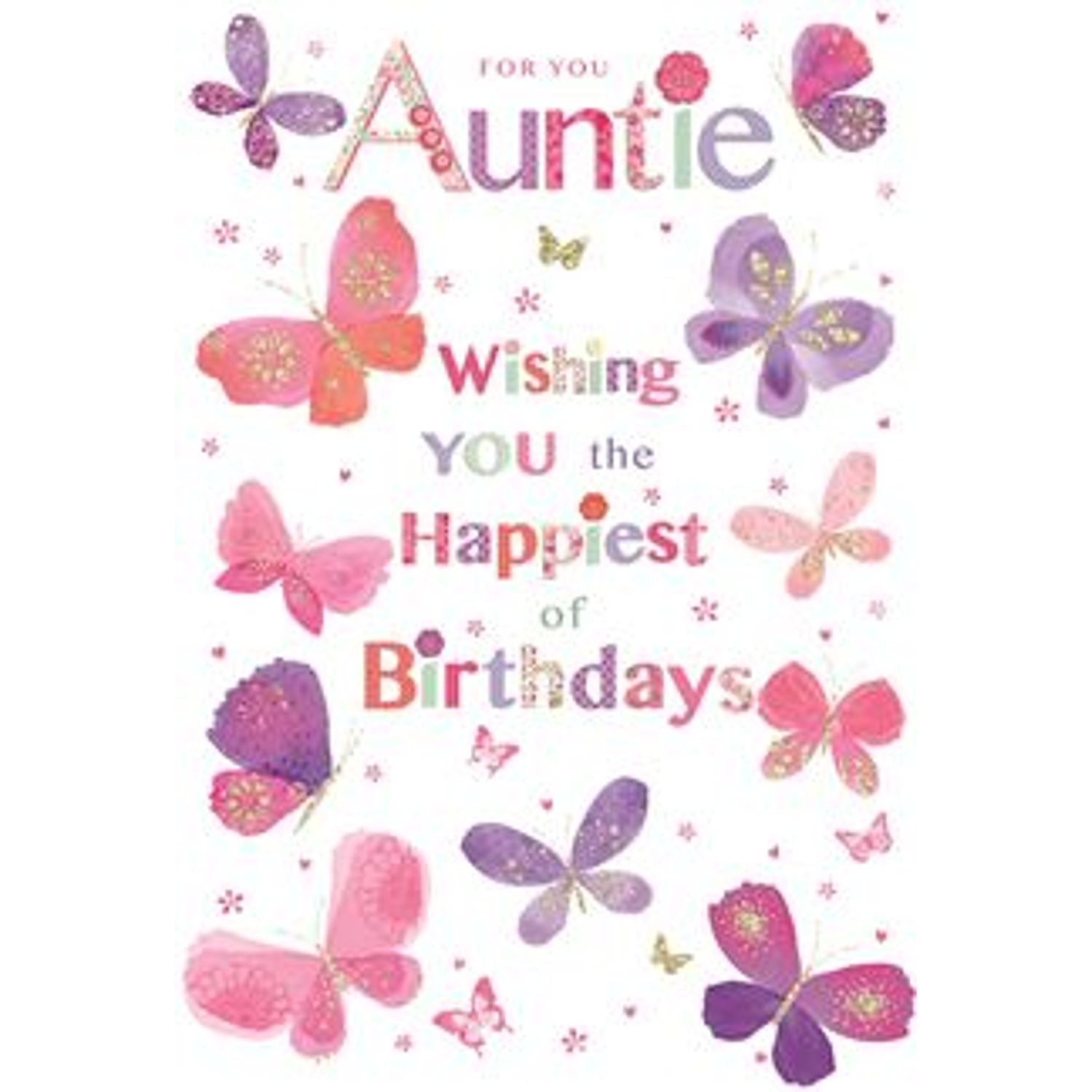 Simon Elvin Auntie Greeting Cards FR128 (Pack of 1)- you get 6