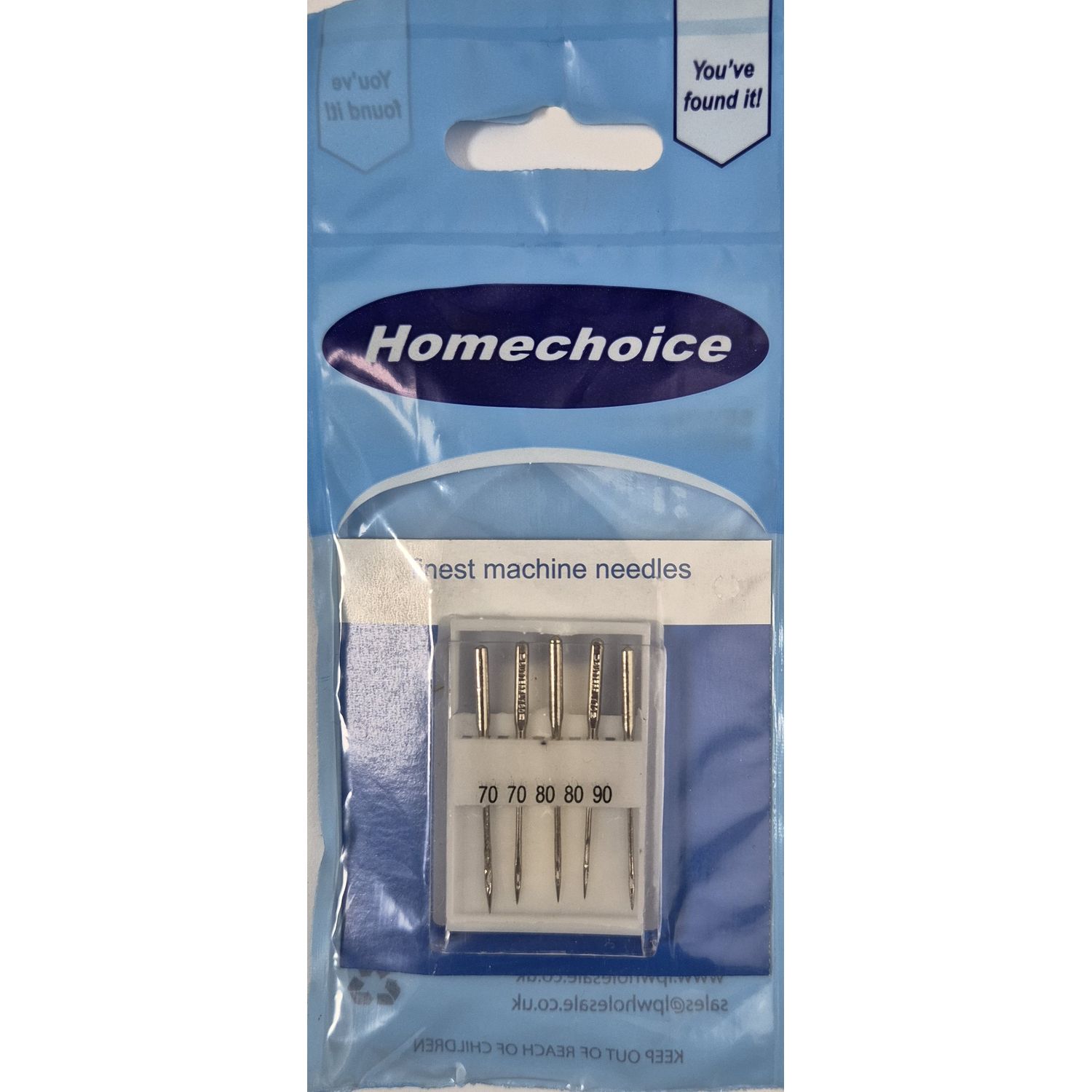 Homechoice Sewing Machine Needles (Pack of 5)- you get 6