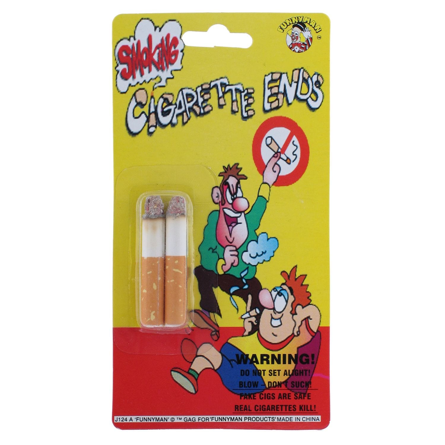 Funnyman Fake Cigarette Ends (Pack of 2)- you get 6