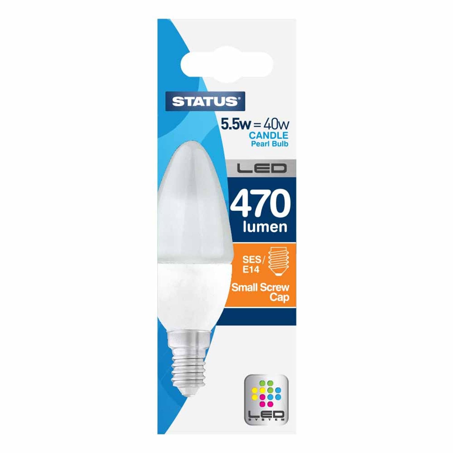 Status LED 5.5w - 40w Candle Bulb Small Screw Cap (Pack of 1)- you get 6