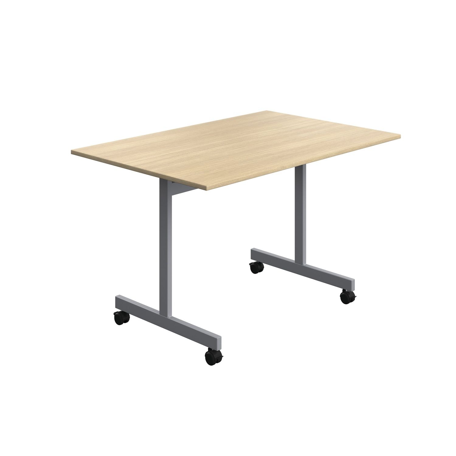 Serrion Tilting Rectangular Table 1200x800x730mm Oak/Silver - KF800350