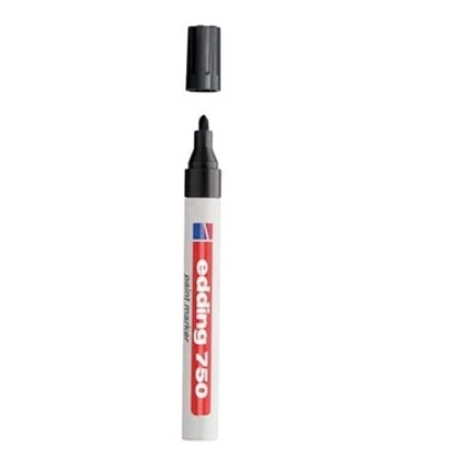 Edding 750 Bullet Tip Paint Marker Medium Black (Pack of 10) - 750-001