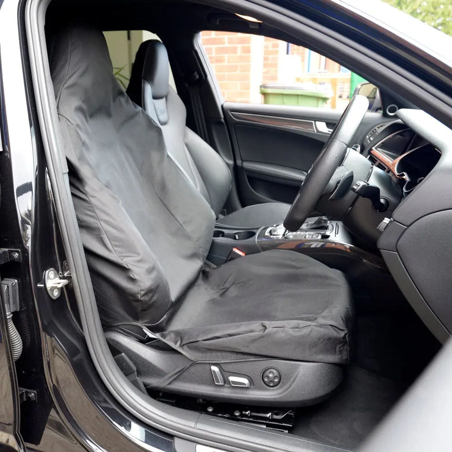 UK Custom Covers Audi RS Recaro Tailored PU Single Seat Cover Black 163
