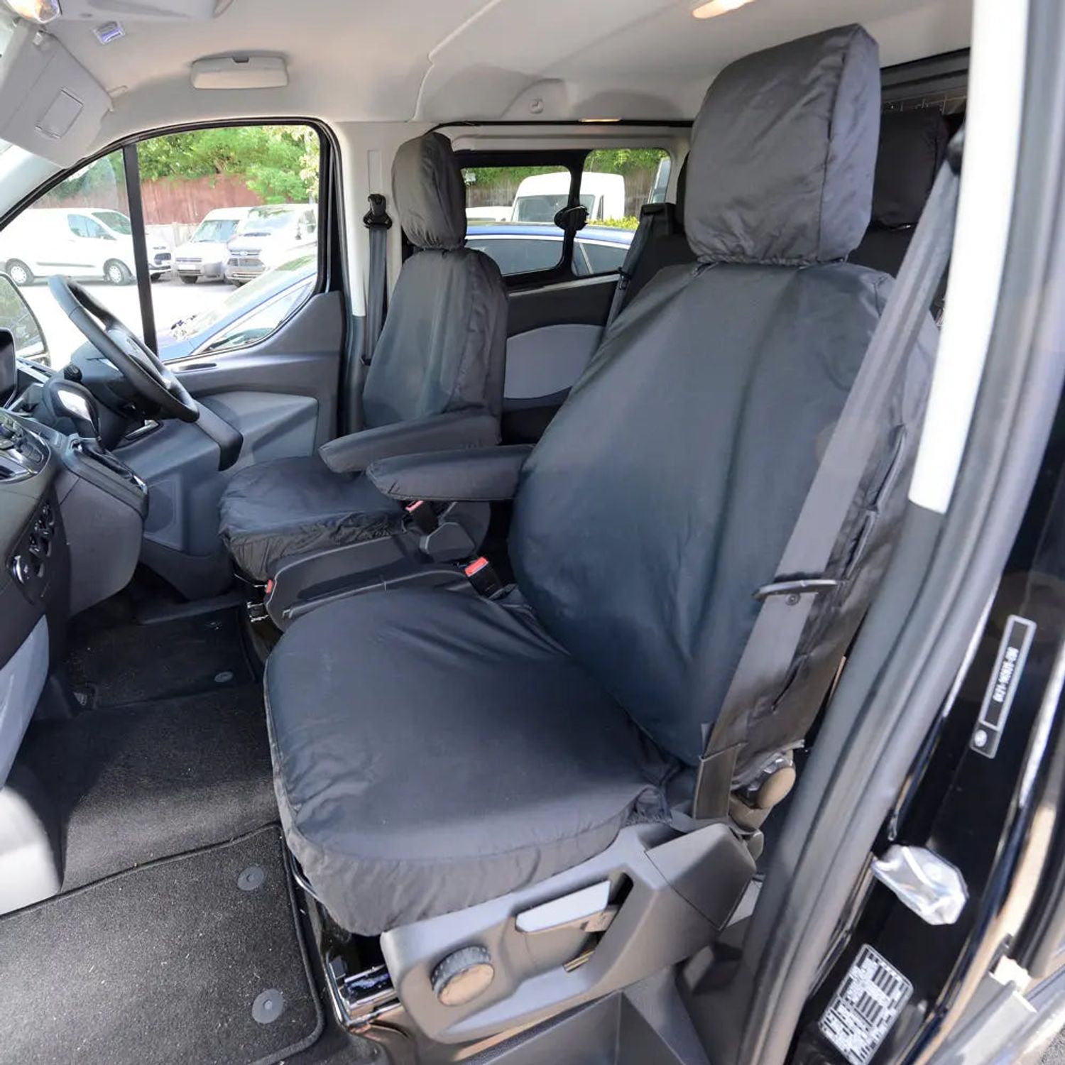 UK Custom Covers Ford Transit Custom (2013 2023) Tailored PU Front Seat Covers (