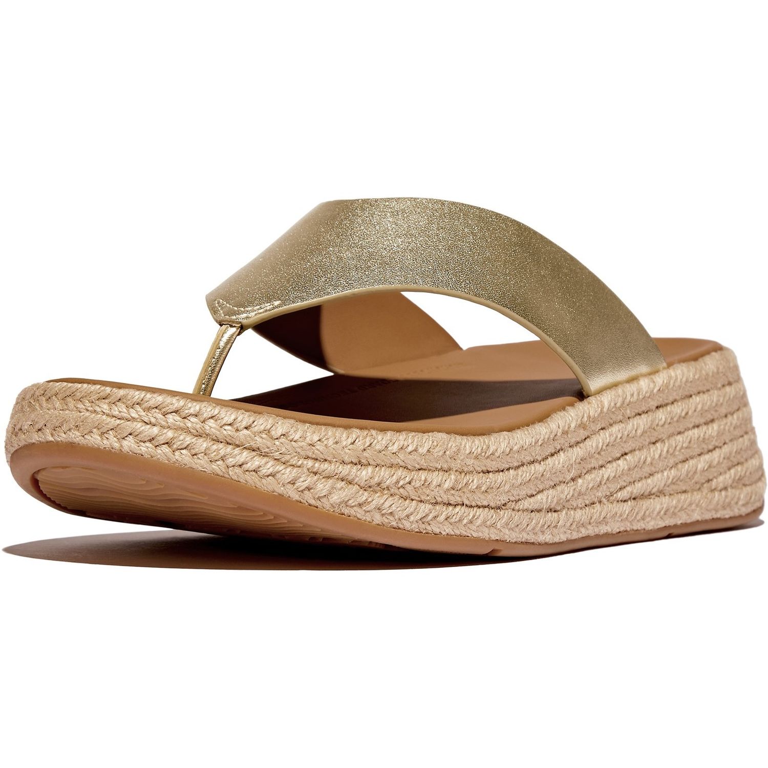 Fitflop F-Mode Platino Toe Post Espadrille for Female - Size 7