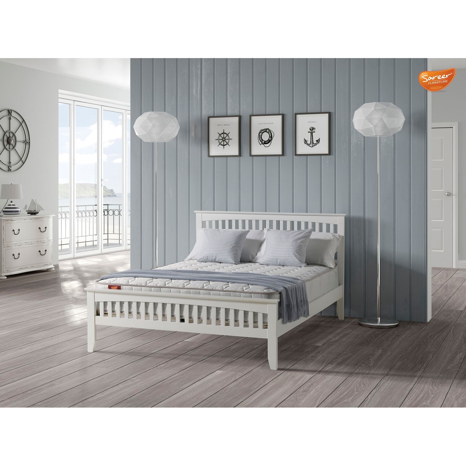 Sareer Furniture Sandhurst White - 4ft6