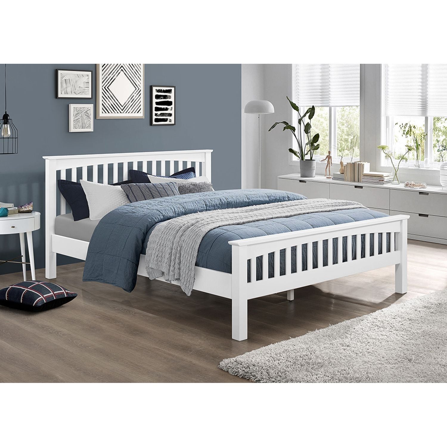 Sareer Furniture Balmoral White Wood Bedframe 3ft
