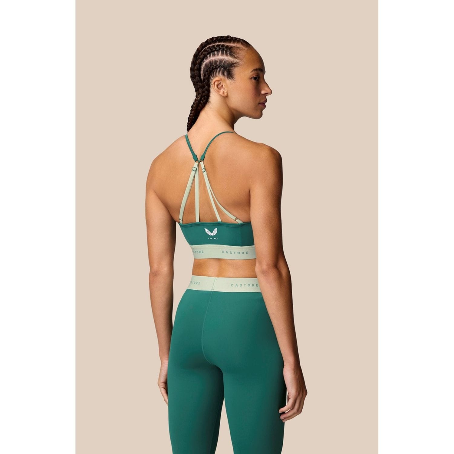 Castore Low Support Seafoam/Sage Sports Bra for Female - Size Small