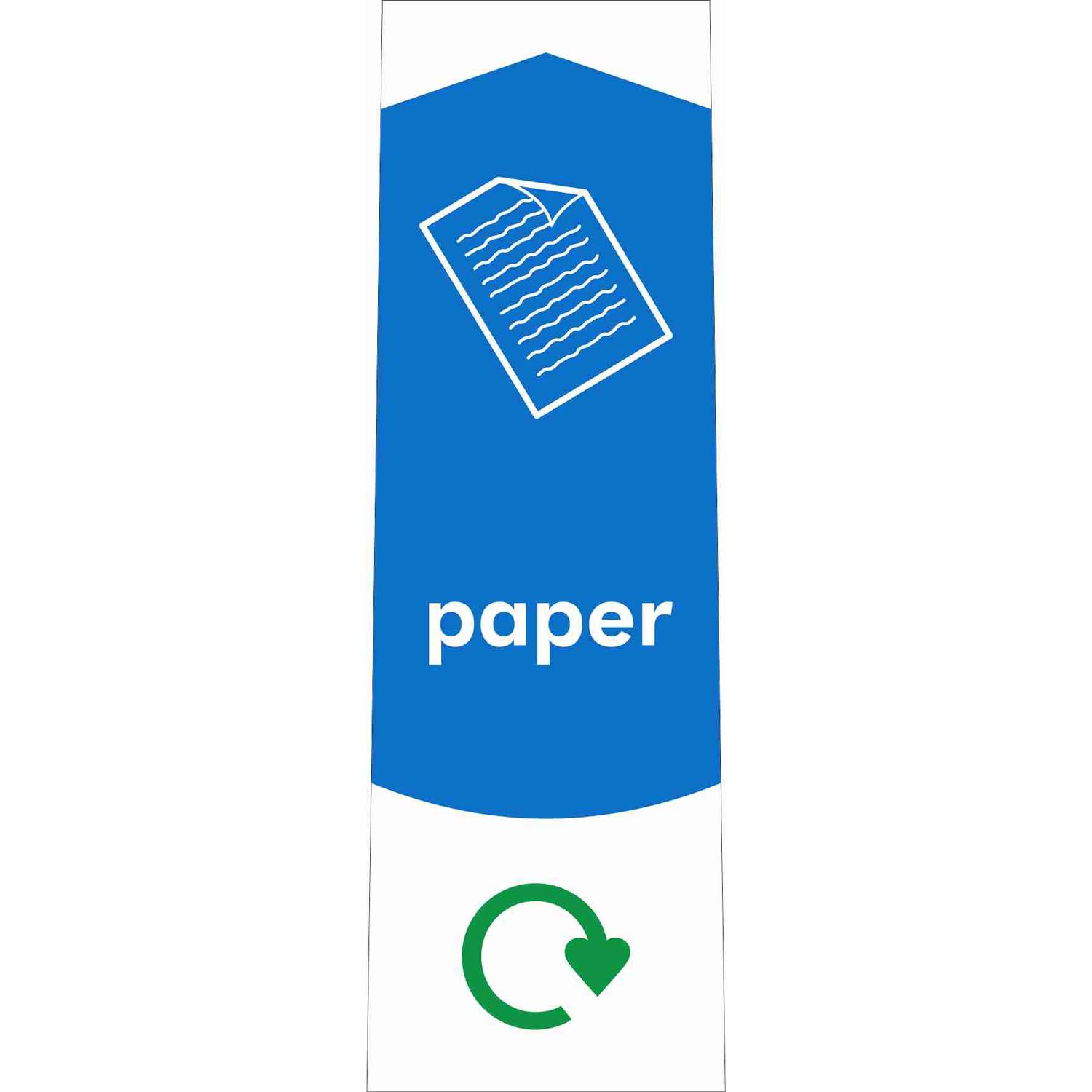Bin Label for Slim Jim Paper Recycling