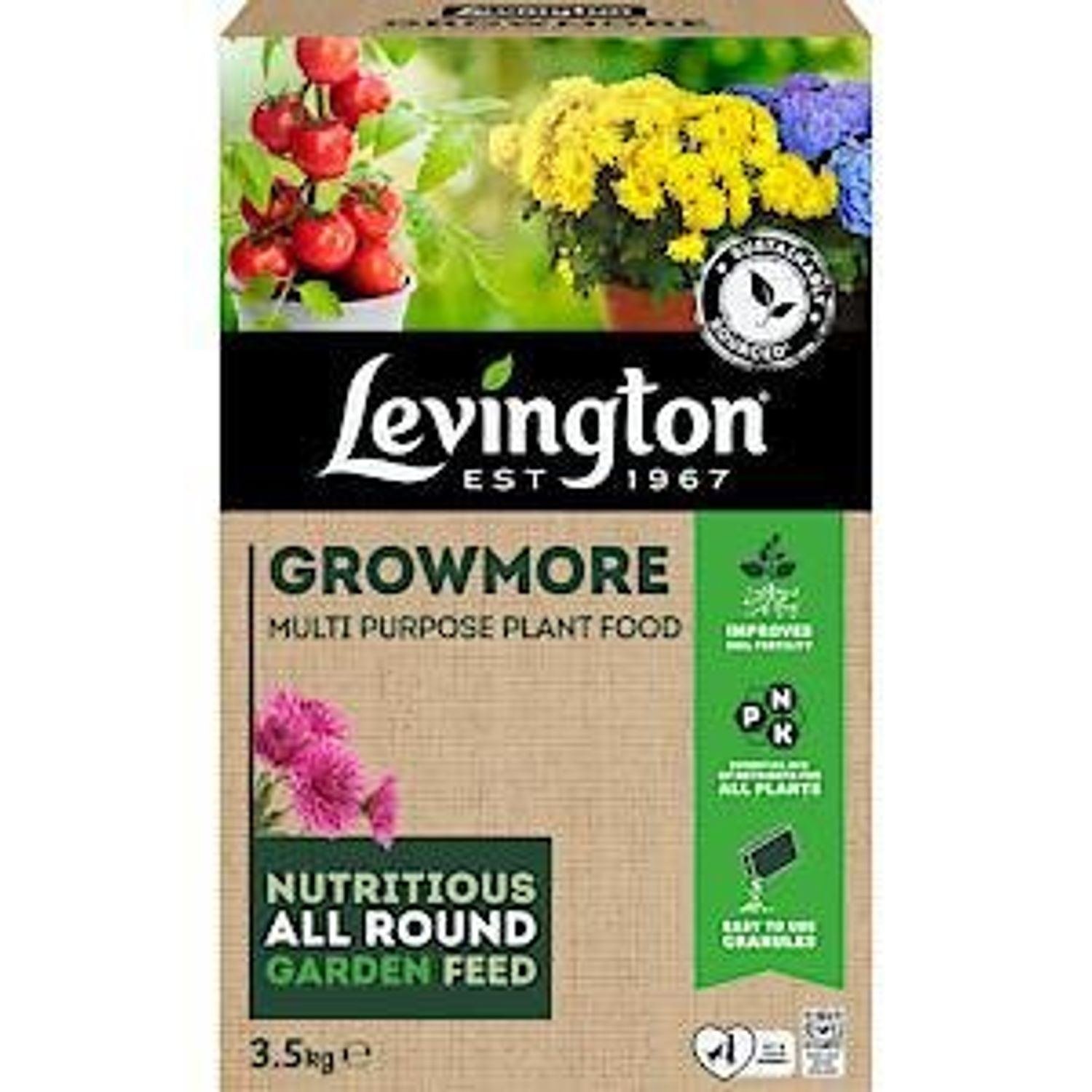 Miracle-Gro Levington Growmore Multi-Purpose Plant Food 3.5kg
